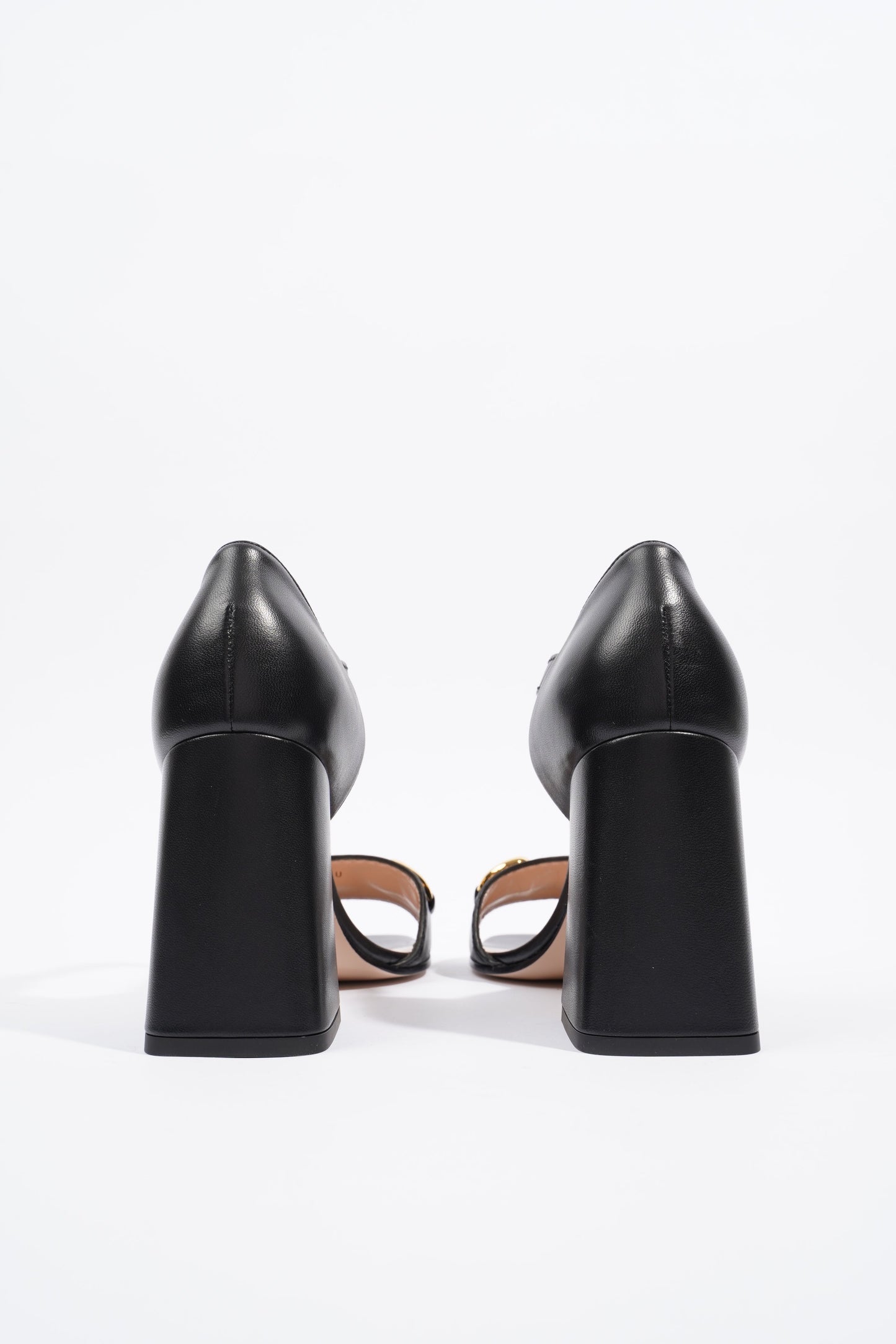 Gucci Womens Sandal With Horsebit Black / Gold EU 37.5 / UK 4.5