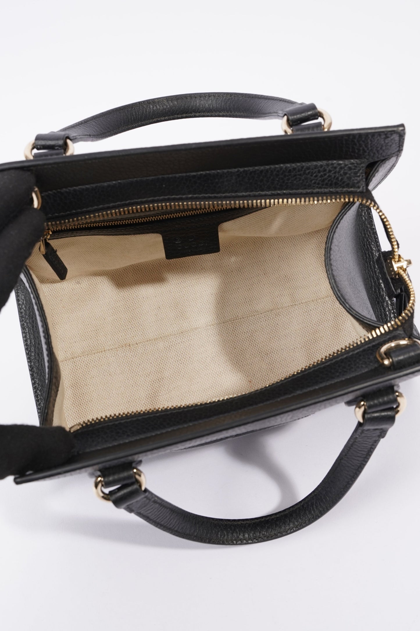 Gucci Womens Soho Tote Bag Black Leather Small