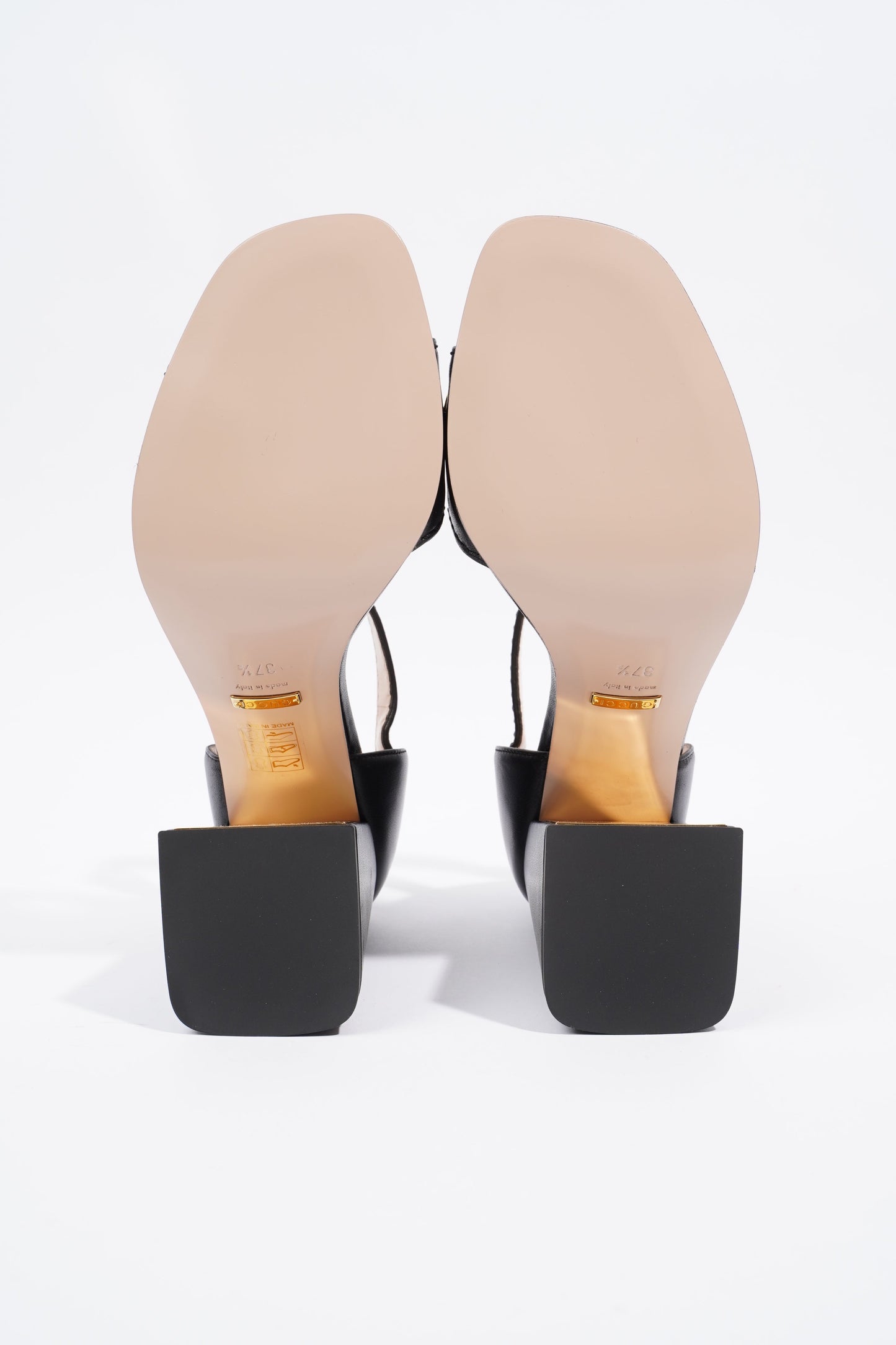 Gucci Womens Sandal With Horsebit Black / Gold EU 37.5 / UK 4.5