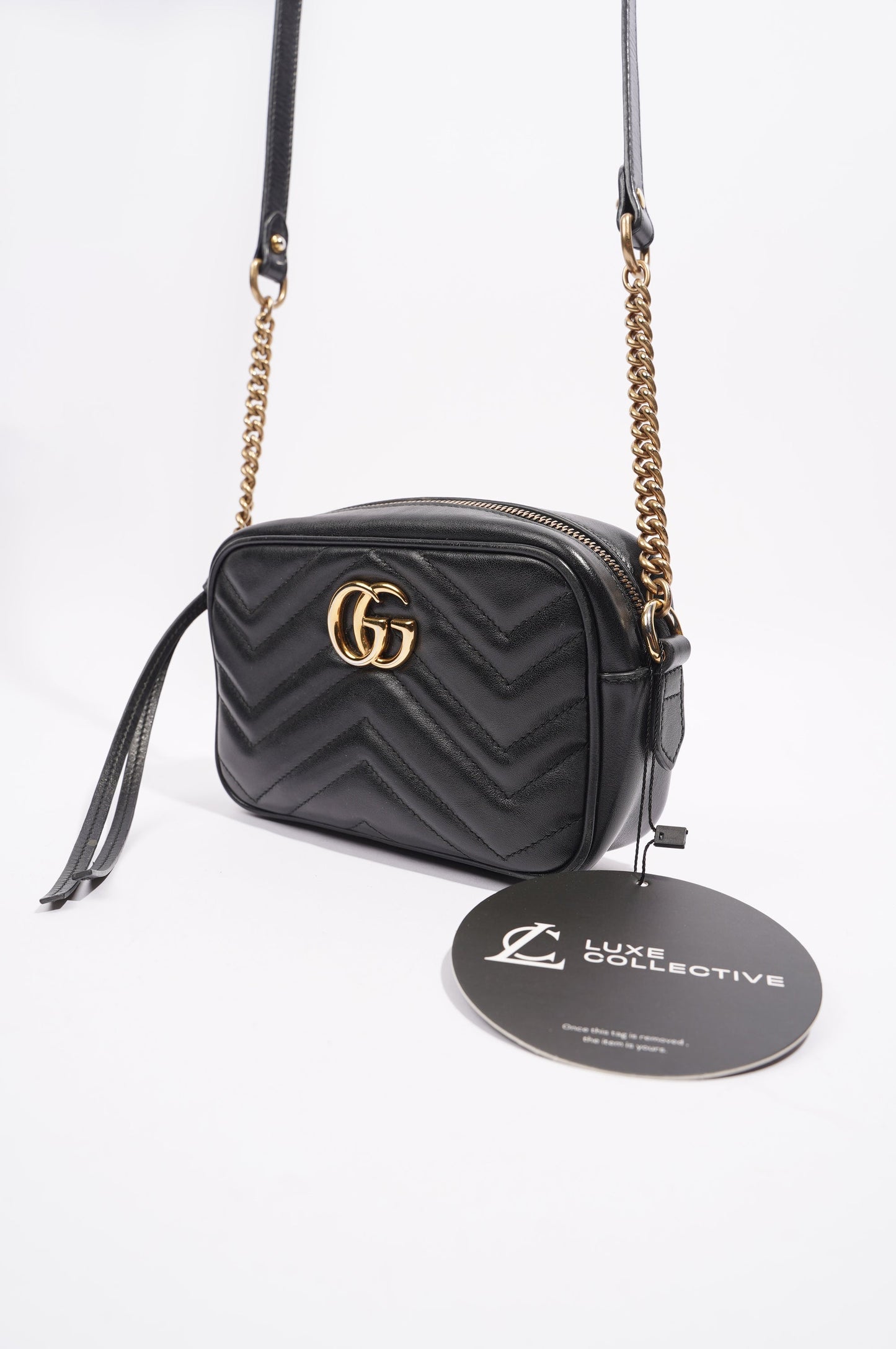 Gucci Womens GG Marmont Black Mini