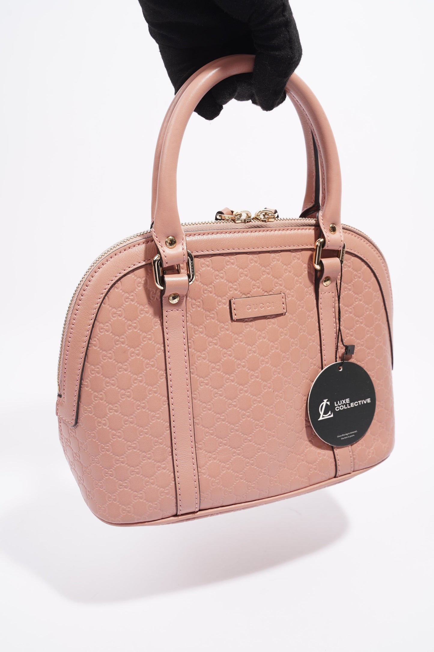 Gucci Dome Bag Pink Guccissima Mini