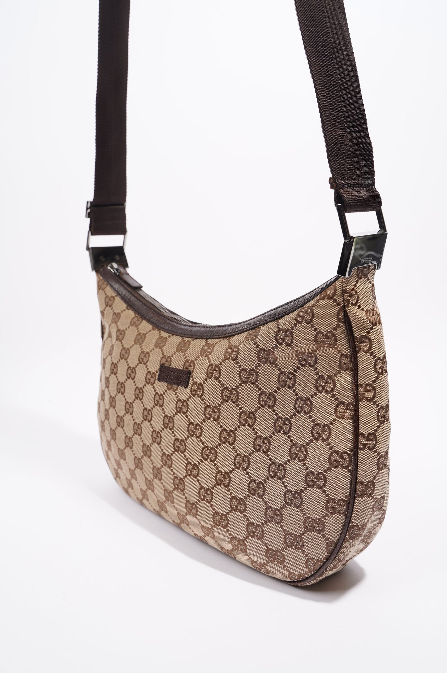 Gucci Canvas Shoulder Bag Beige