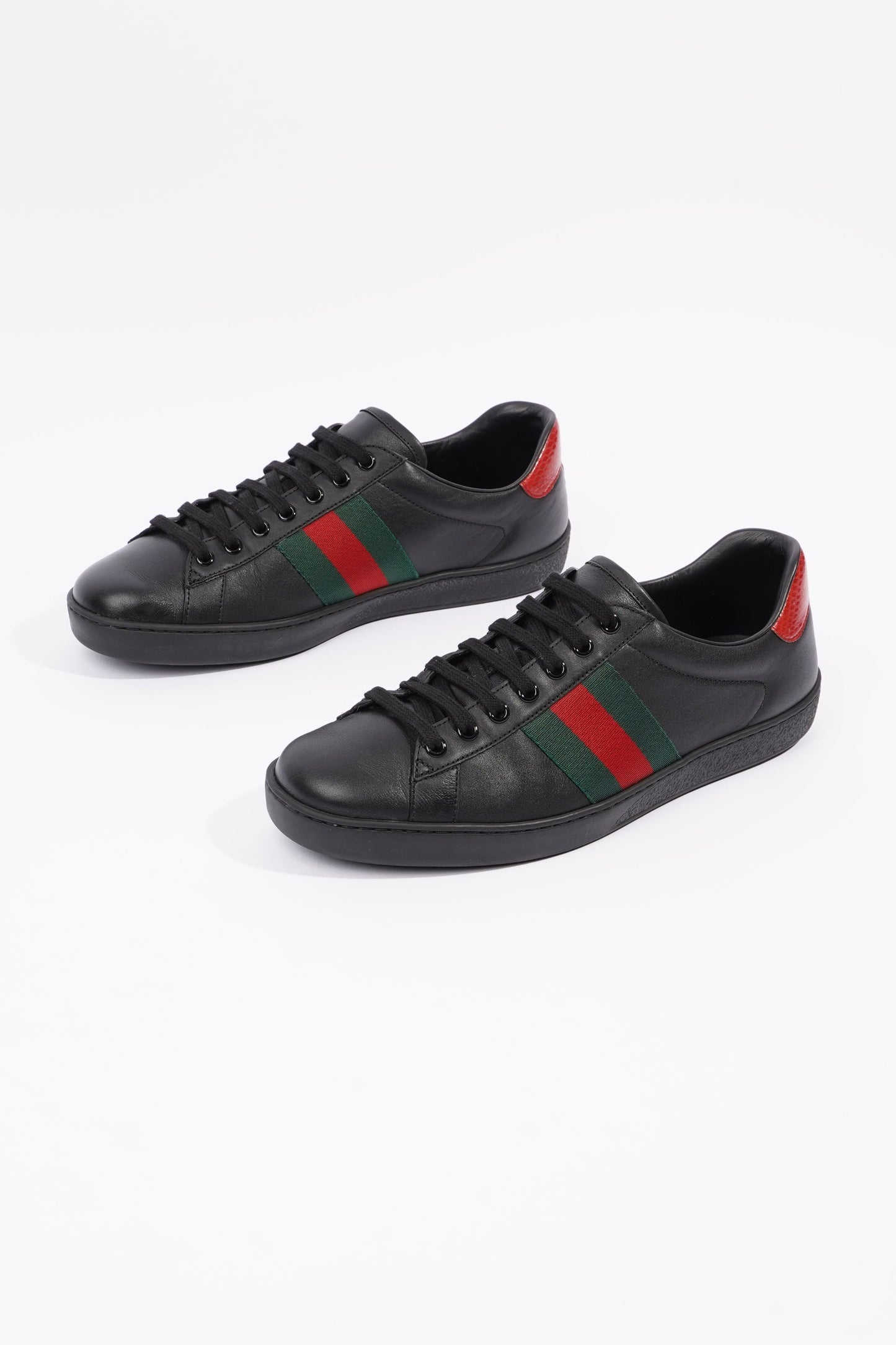 Gucci Mens Ace Black / Green / Red EU 42 / UK 8