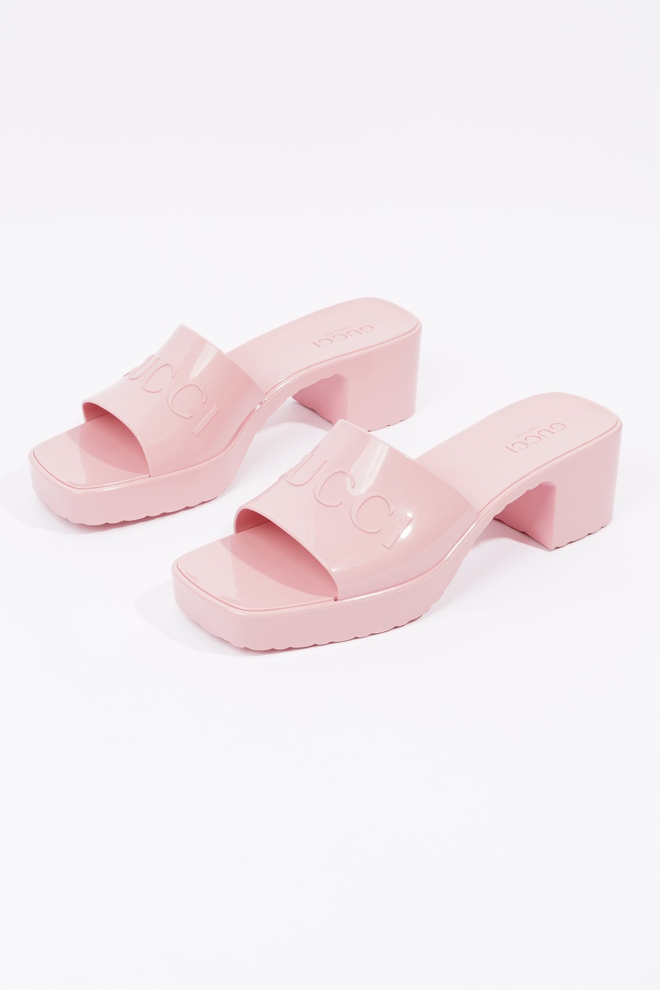 Gucci Womens Rubber Slide Sandal Pink EU 41 / UK 8
