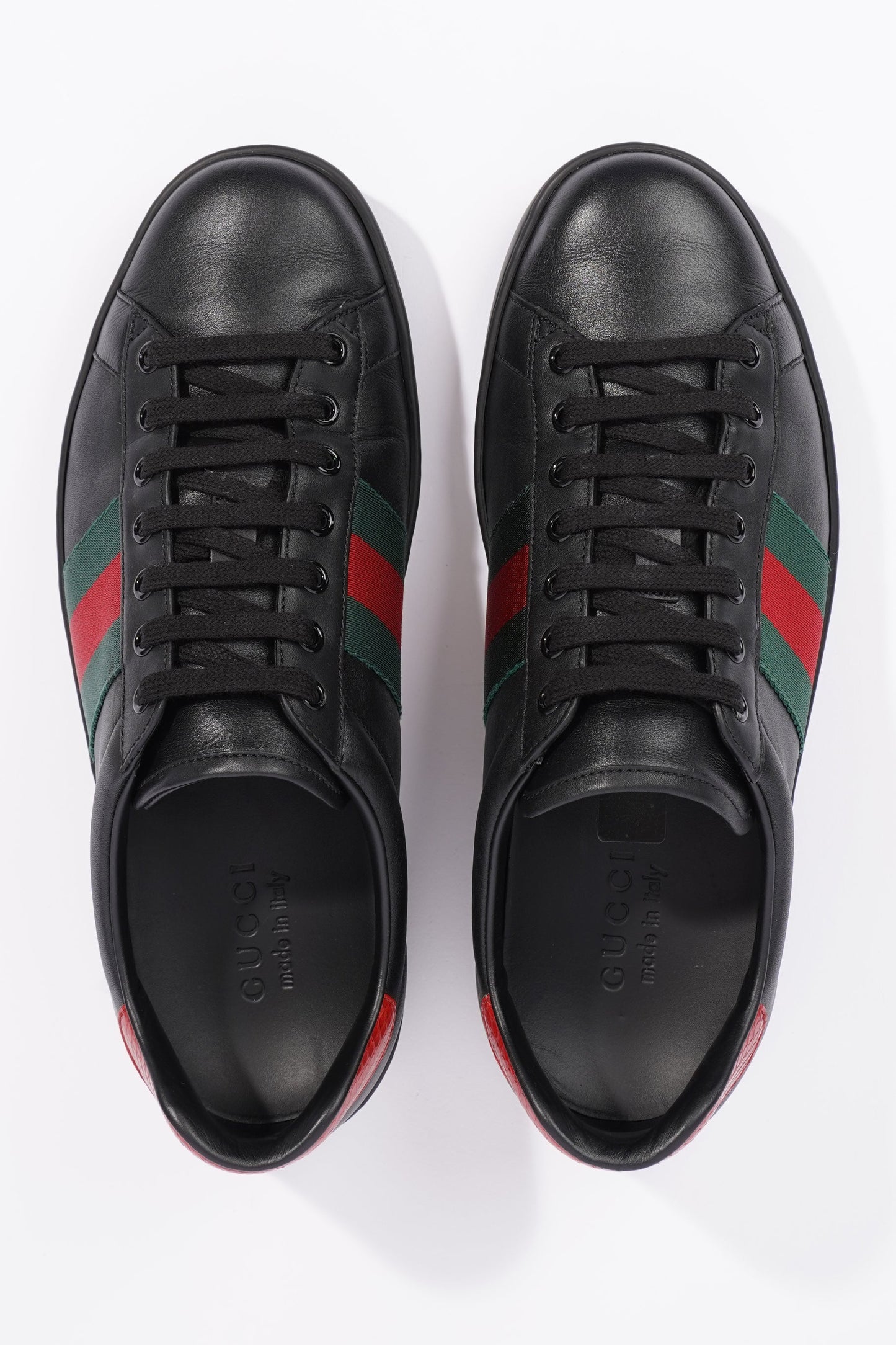 Gucci Mens Ace Black / Green / Red EU 42 / UK 8