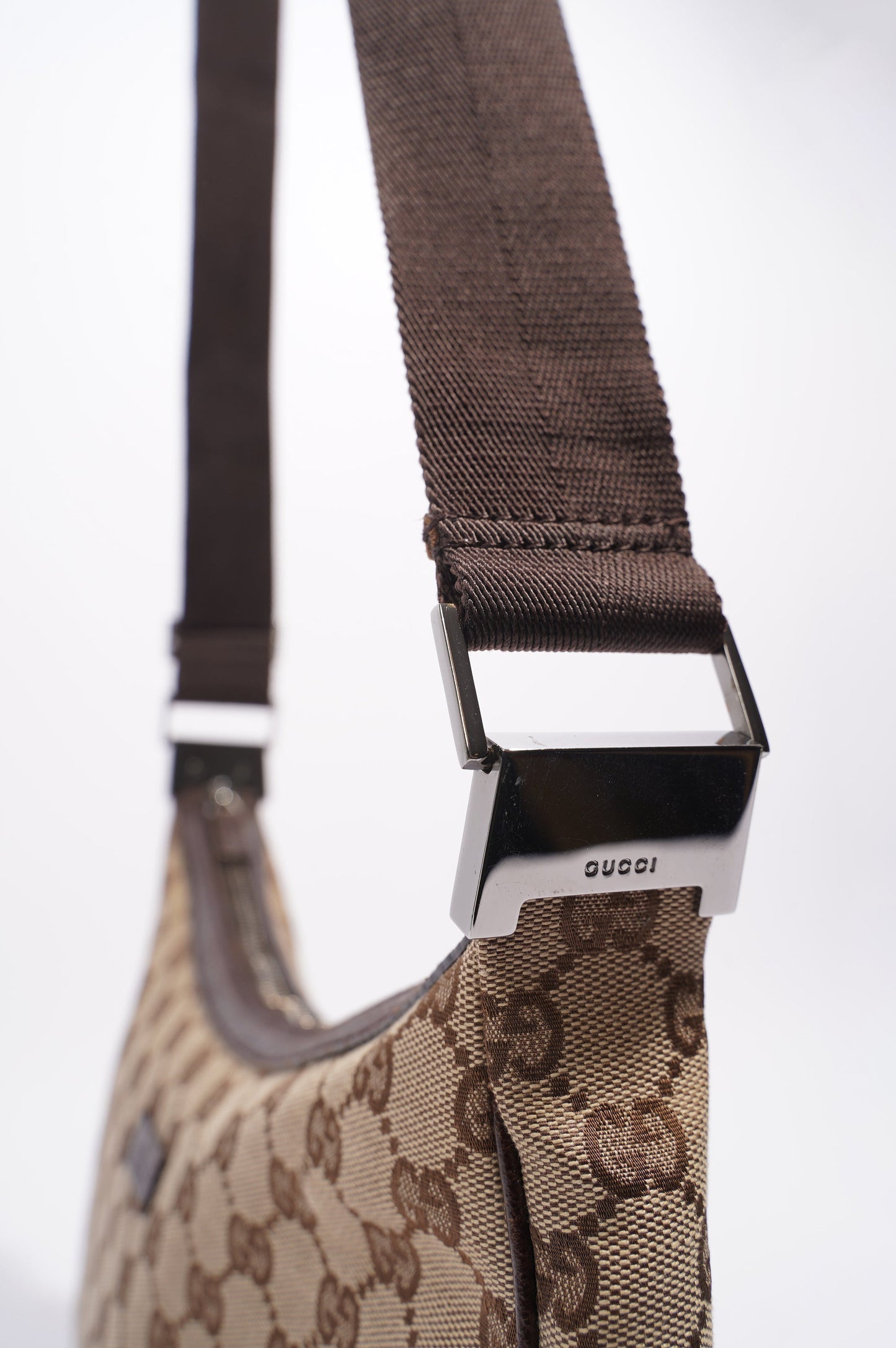 Gucci Canvas Shoulder Bag Beige