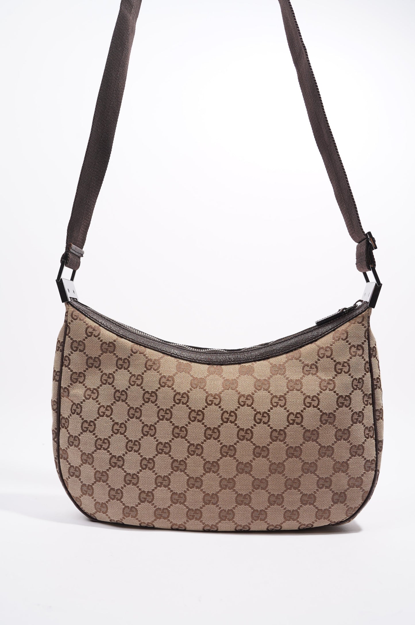 Gucci Canvas Shoulder Bag Beige
