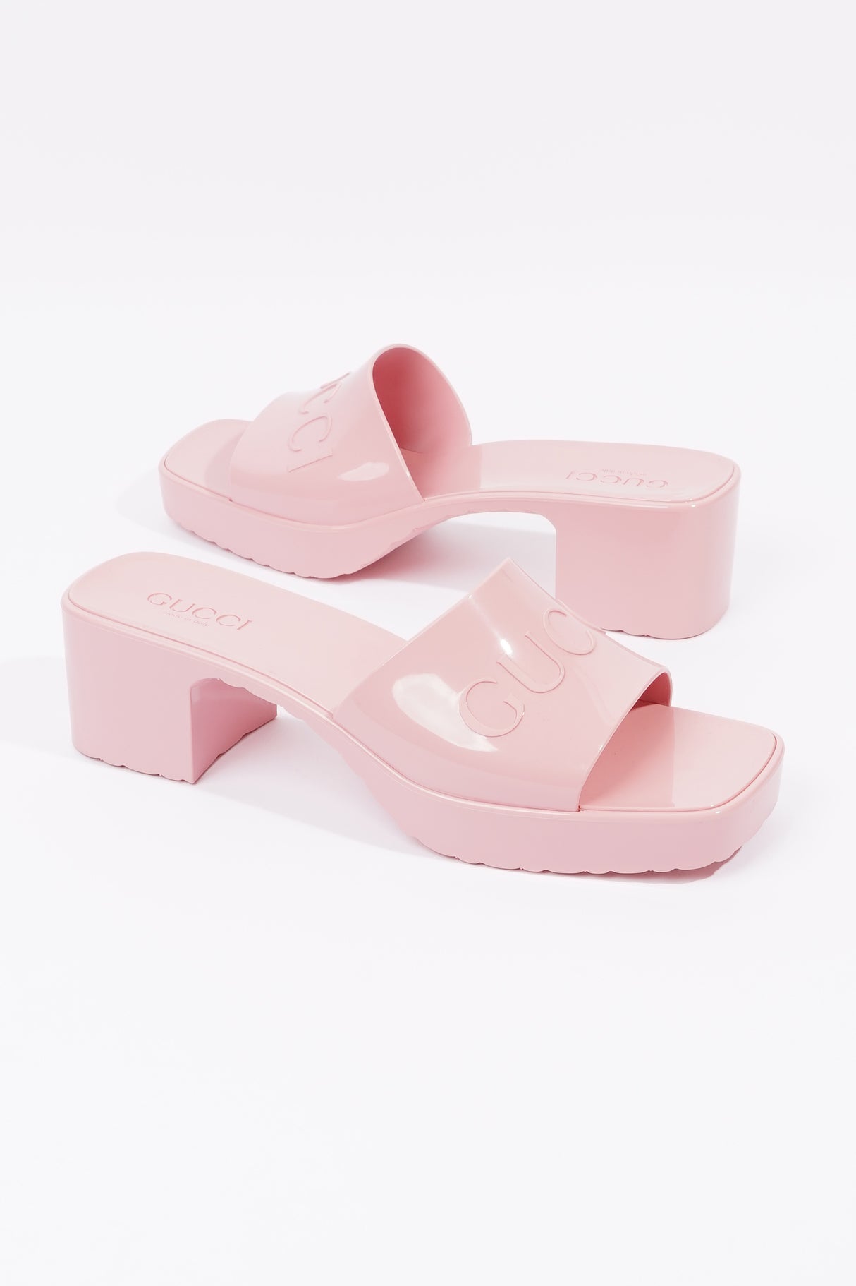Gucci Womens Rubber Slide Sandal Pink EU 41 / UK 8