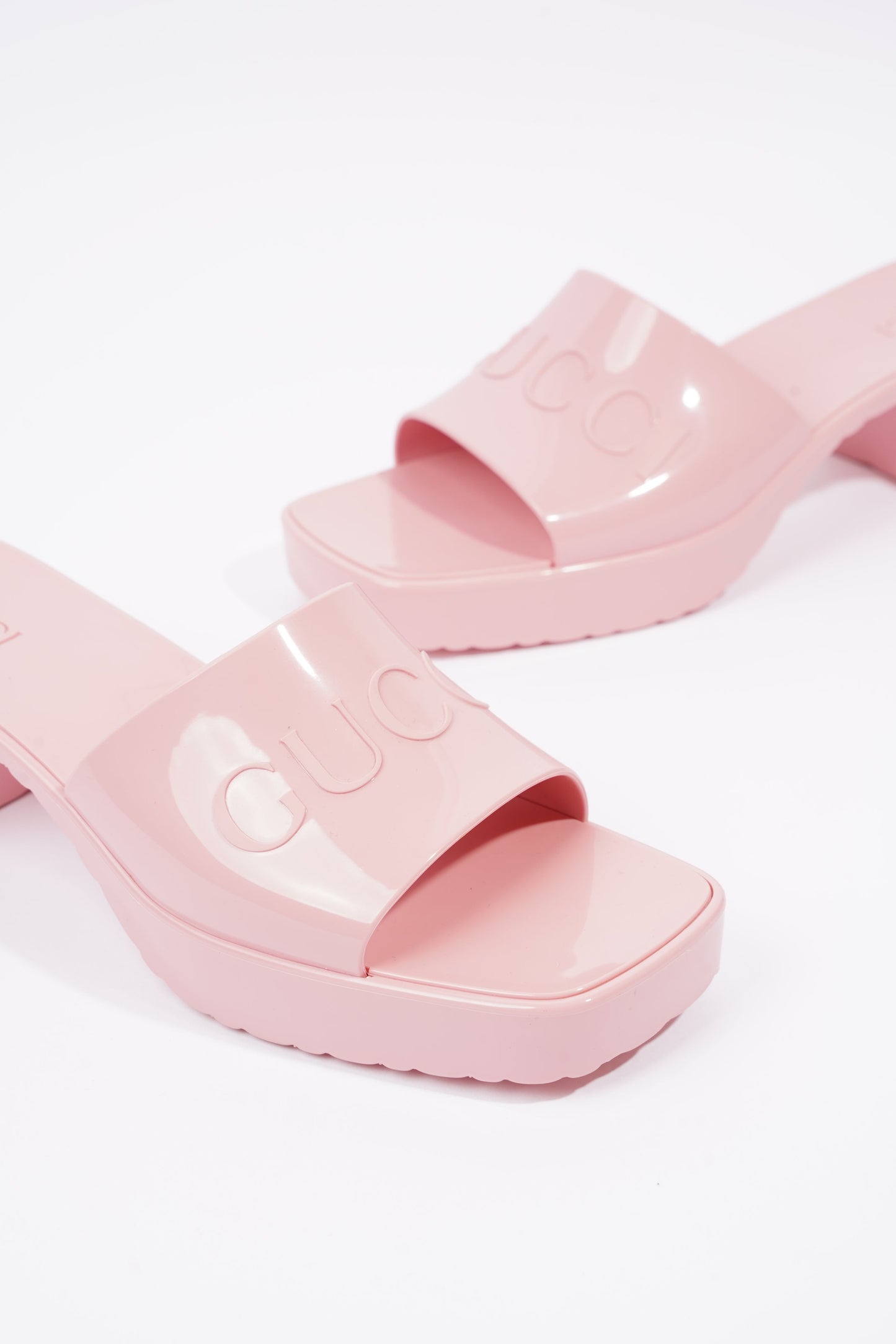 Gucci Womens Rubber Slide Sandal Pink EU 41 / UK 8