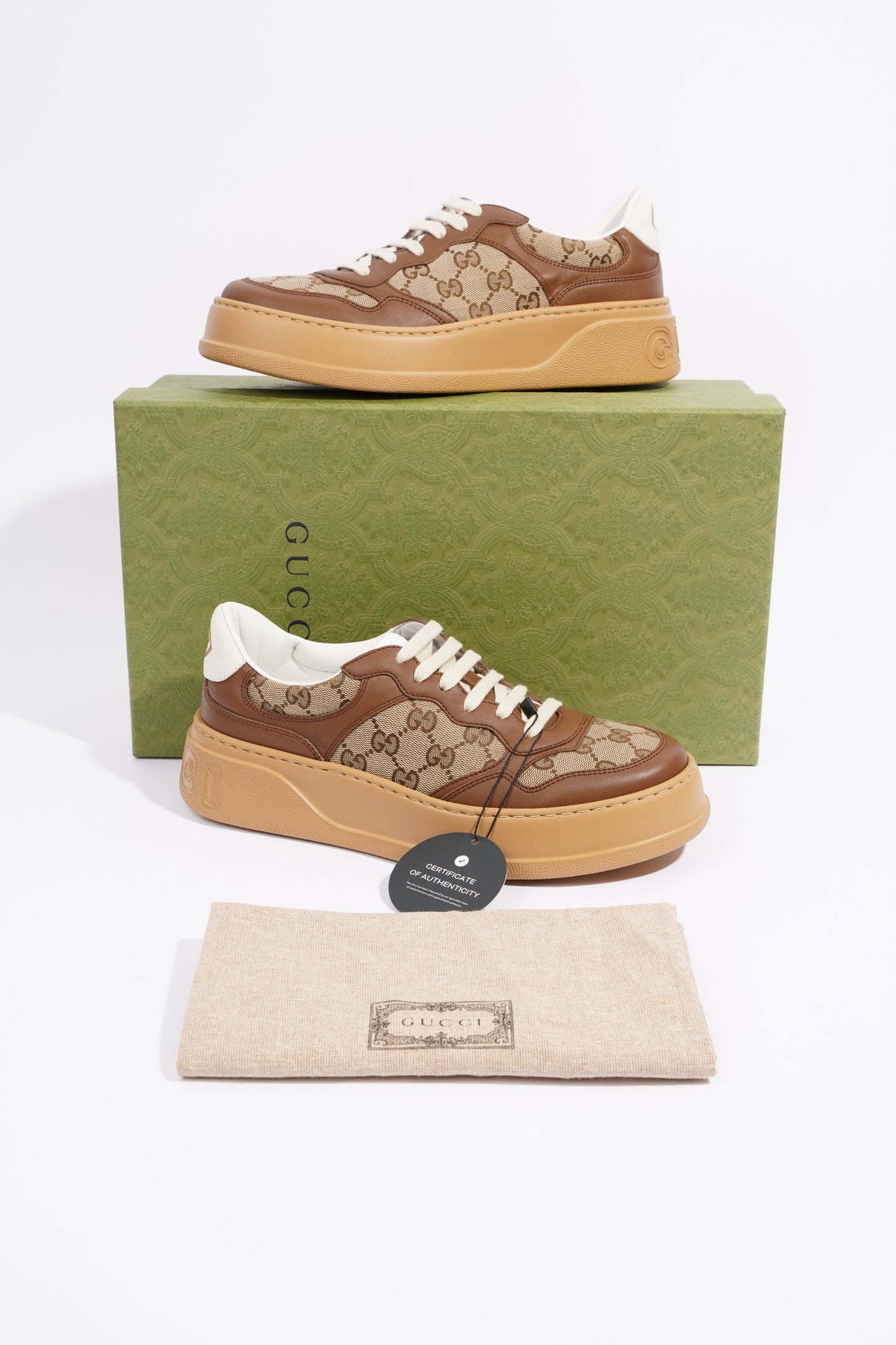 Gucci Womens GG Sneaker Beige / Ebony EU 40 / UK 7