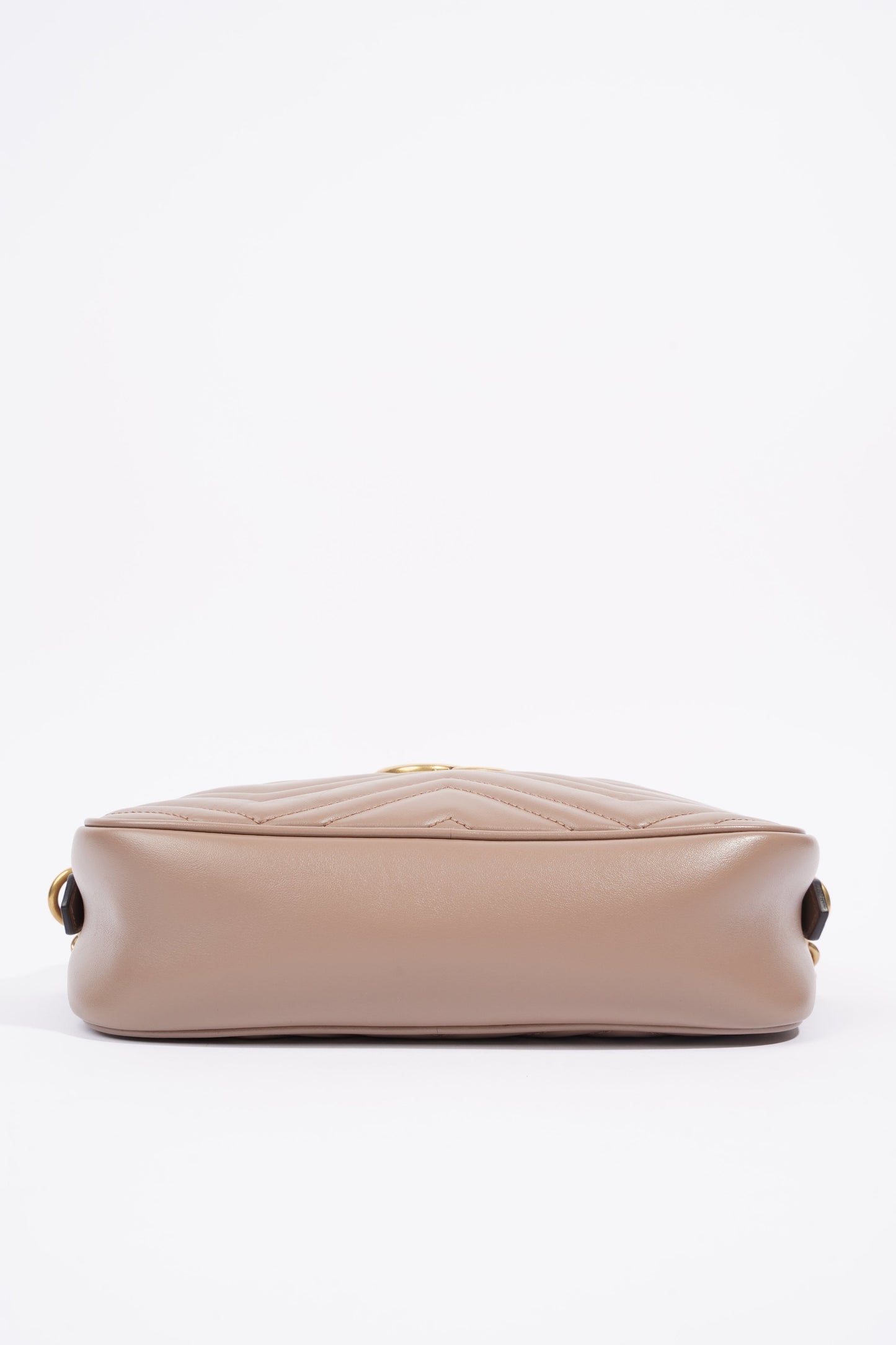 Gucci Womens Marmont Zip Bag Mauve Leather Small