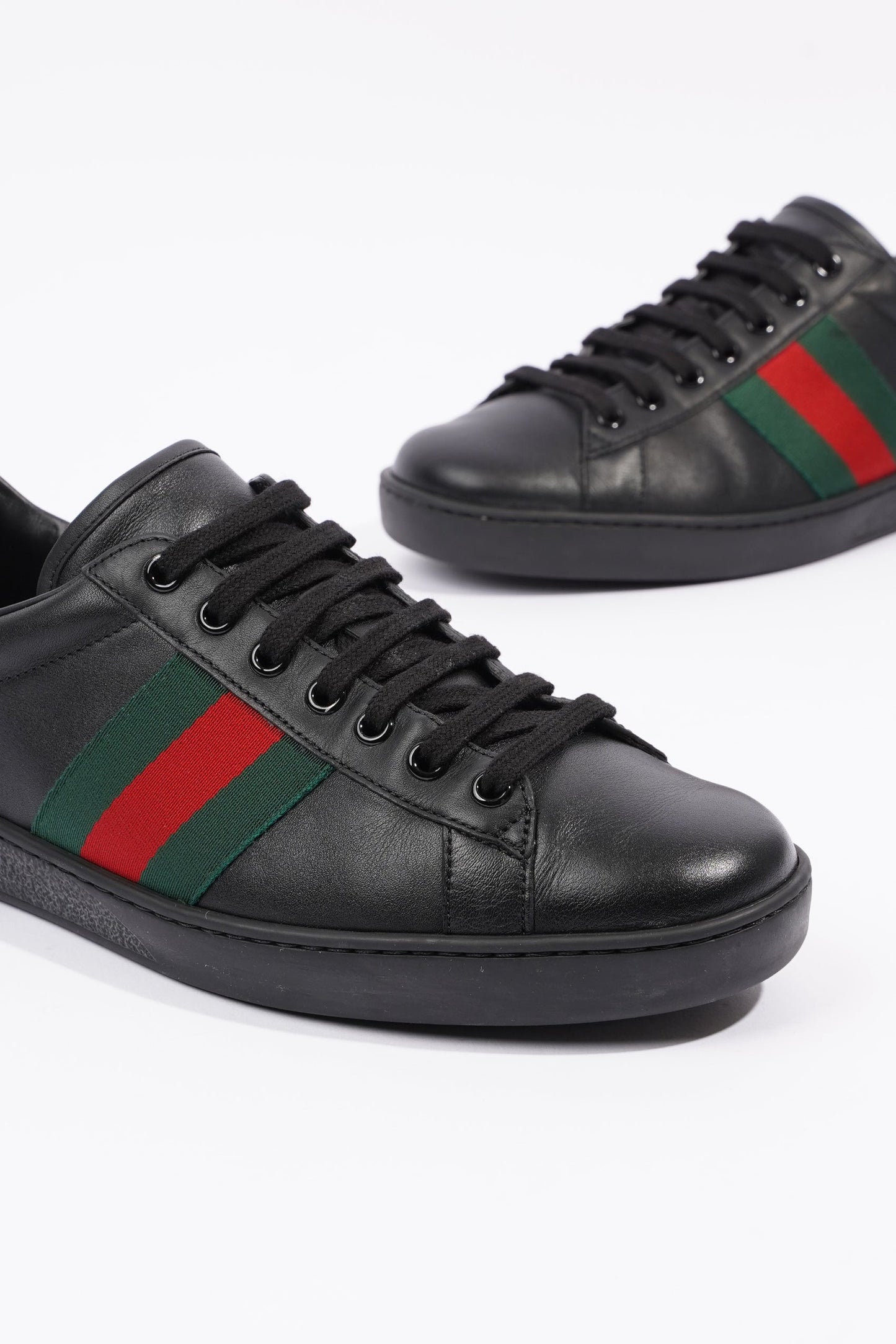 Gucci Mens Ace Black / Green / Red EU 42 / UK 8