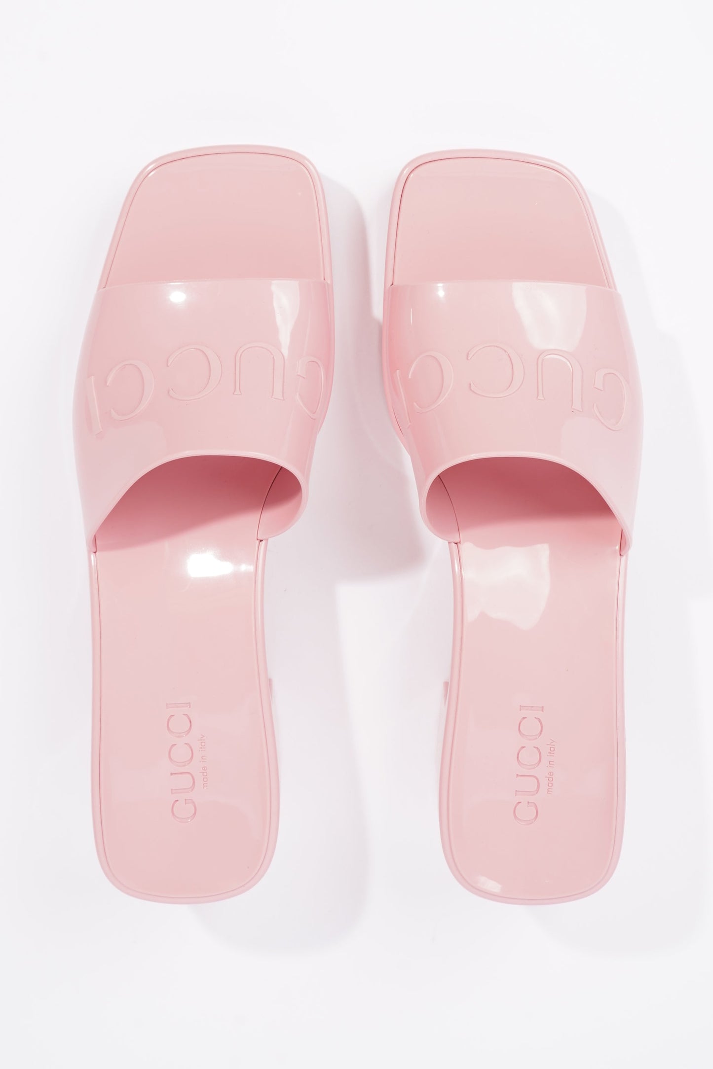 Gucci Womens Rubber Slide Sandal Pink EU 41 / UK 8