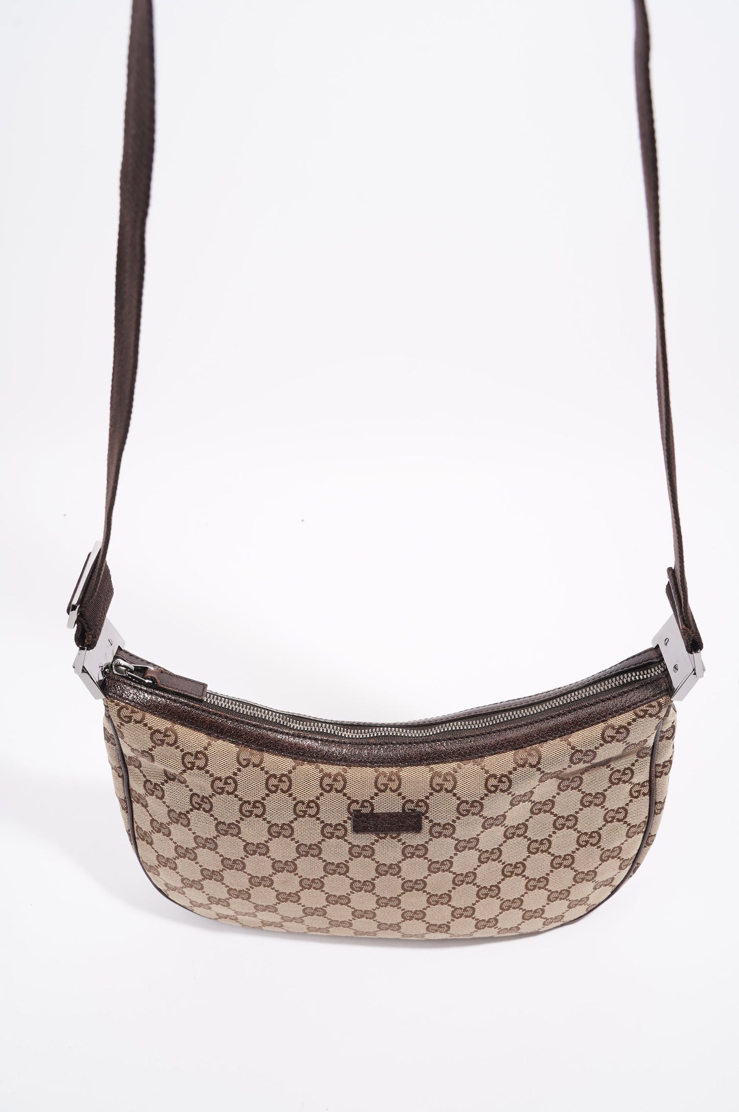 Gucci Canvas Shoulder Bag Beige