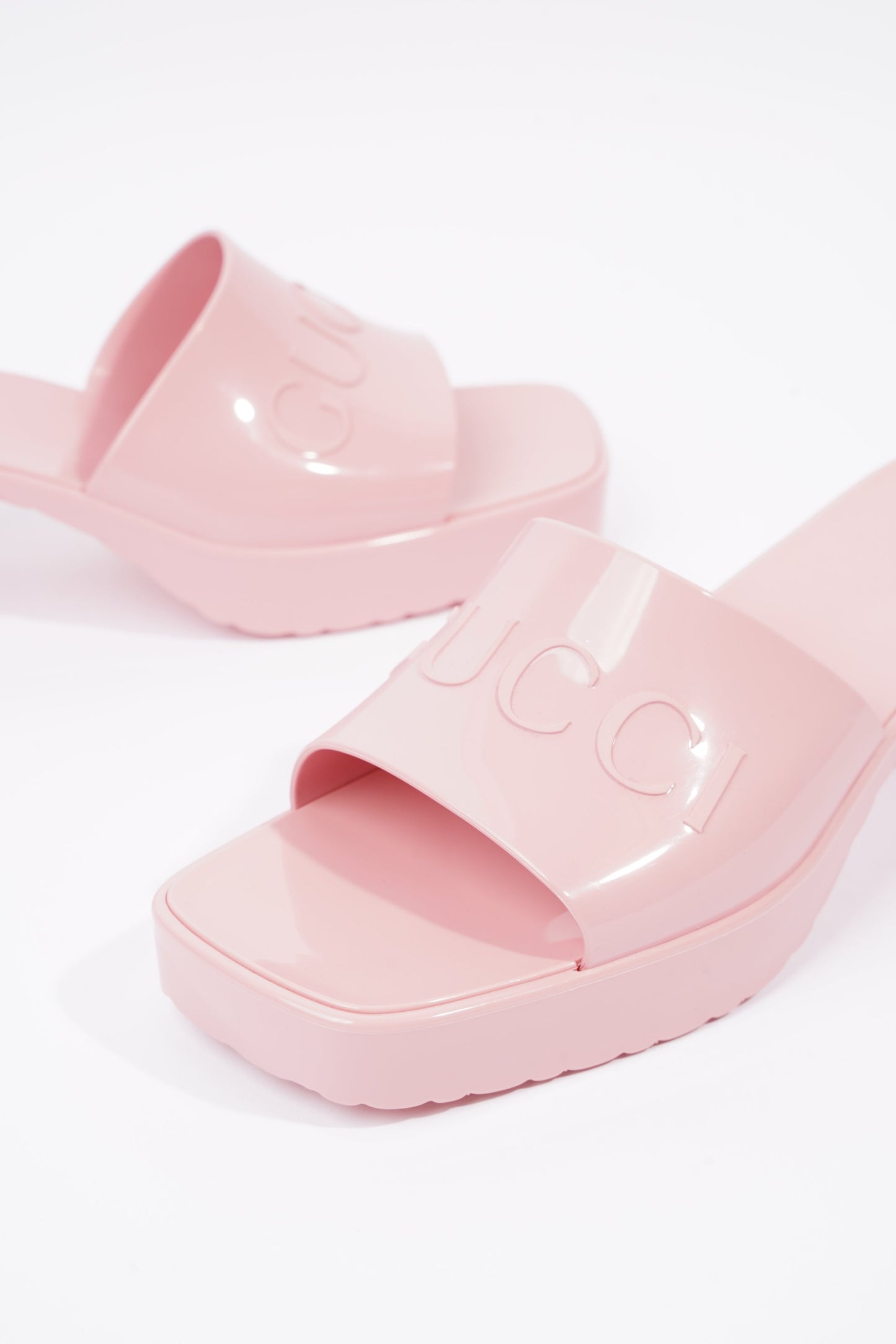 Gucci Womens Rubber Slide Sandal Pink EU 41 / UK 8