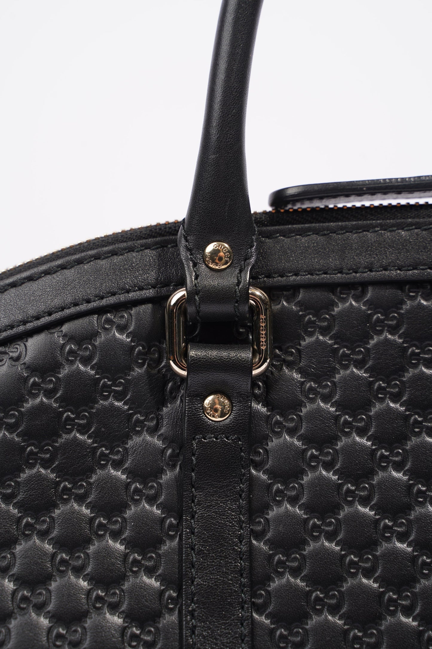 Gucci Womens Two Way Shoulder Bag Black Guccissima