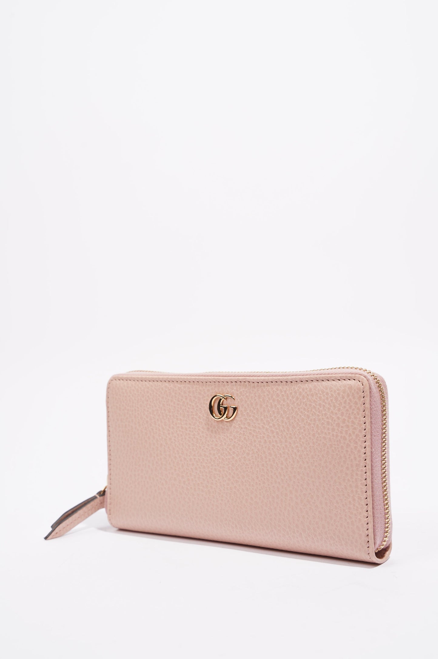 Gucci Womens Marmont Zip Around Wallet Nude
