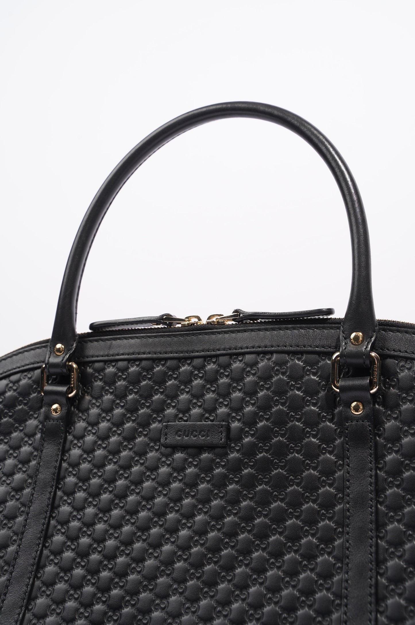 Gucci Womens Two Way Shoulder Bag Black Guccissima