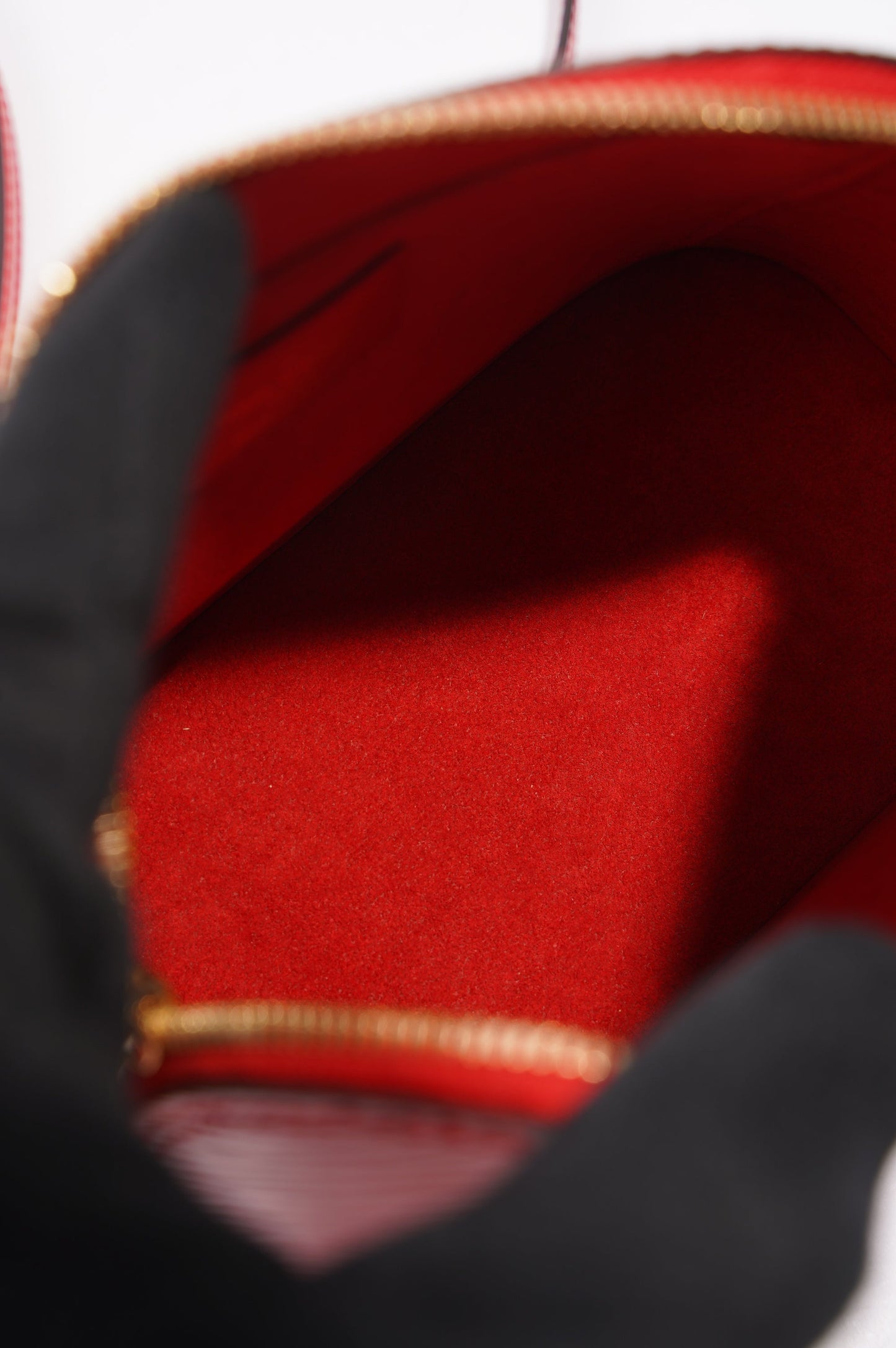 Louis Vuitton Alma Mini Bag Red Epi Leather