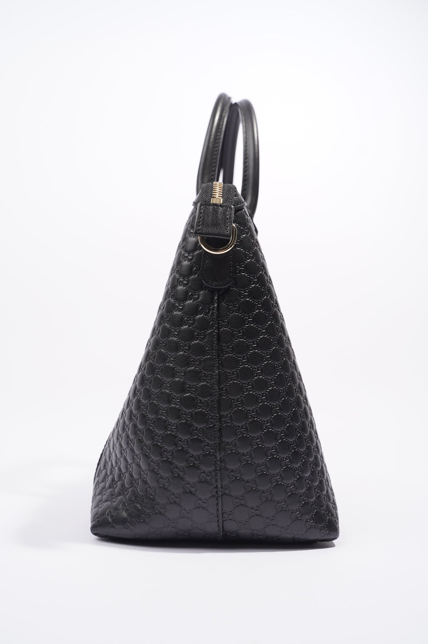 Gucci Womens Two Way Shoulder Bag Black Guccissima