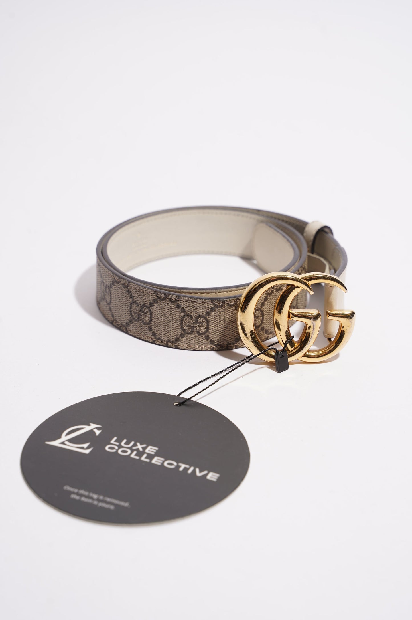 Gucci Womens Marmont Belt White / Supreme 75cm - 30"