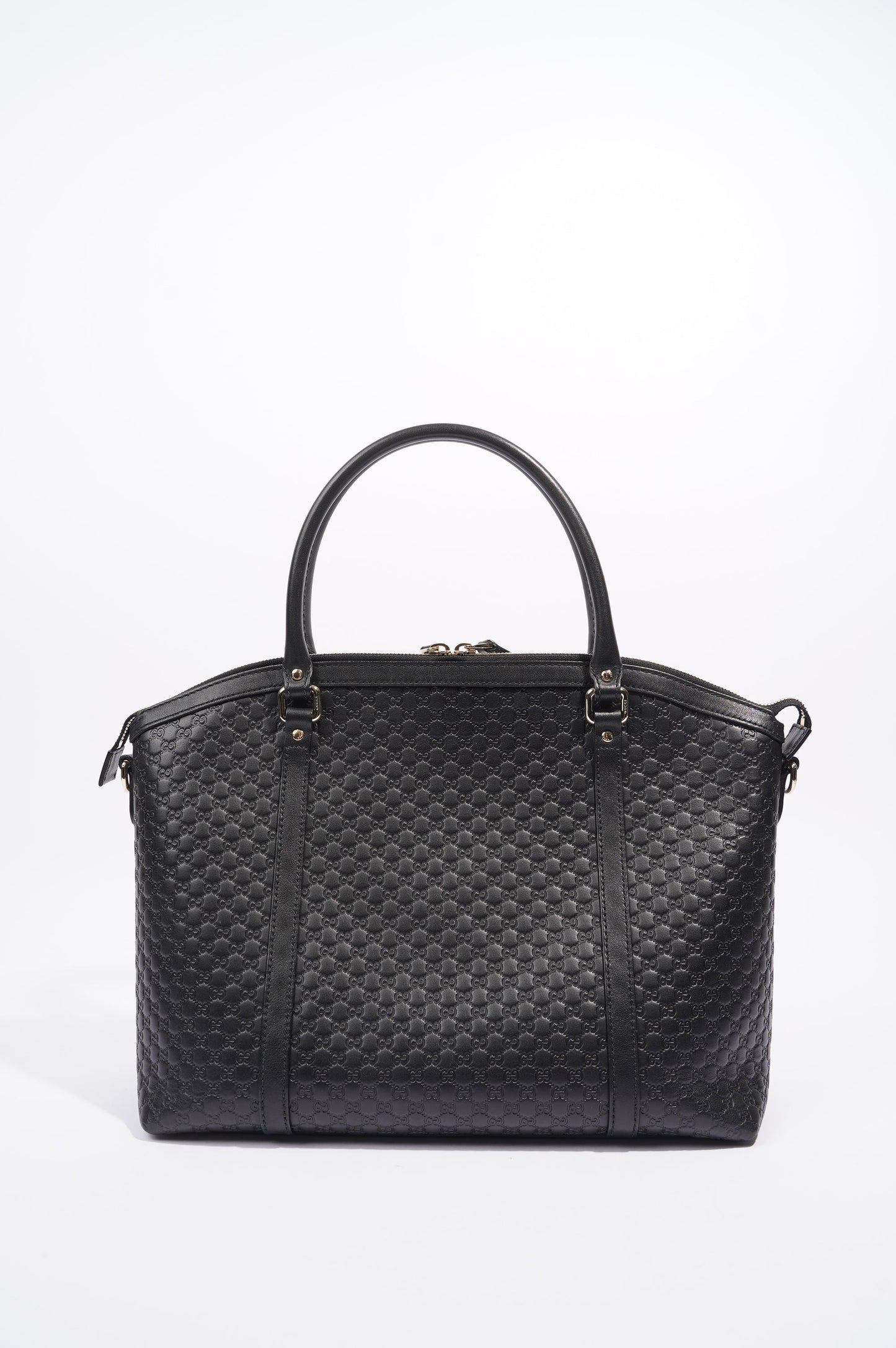 Gucci Womens Two Way Shoulder Bag Black Guccissima
