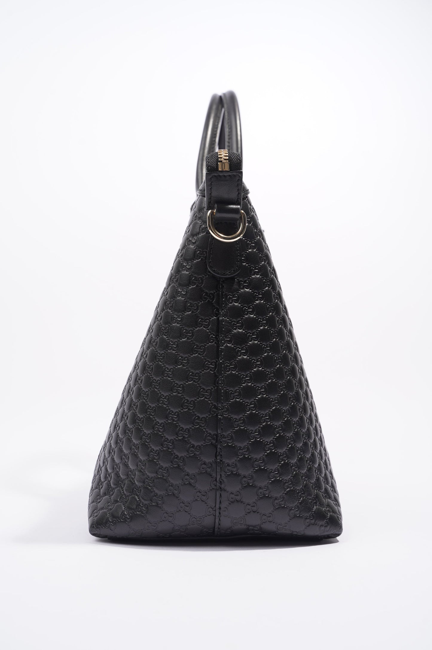 Gucci Womens Two Way Shoulder Bag Black Guccissima