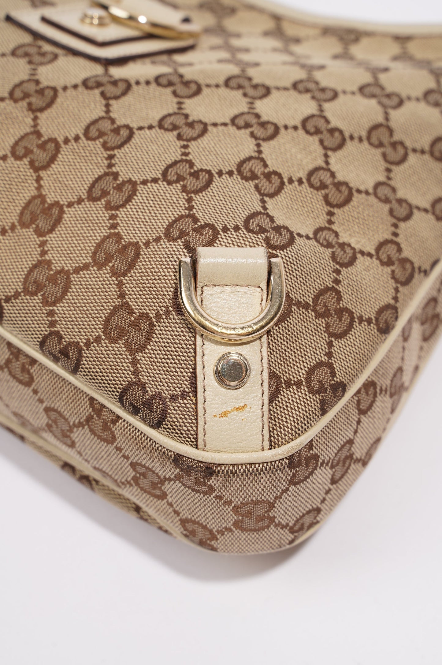 Gucci Hobo Bag Beige Canvas