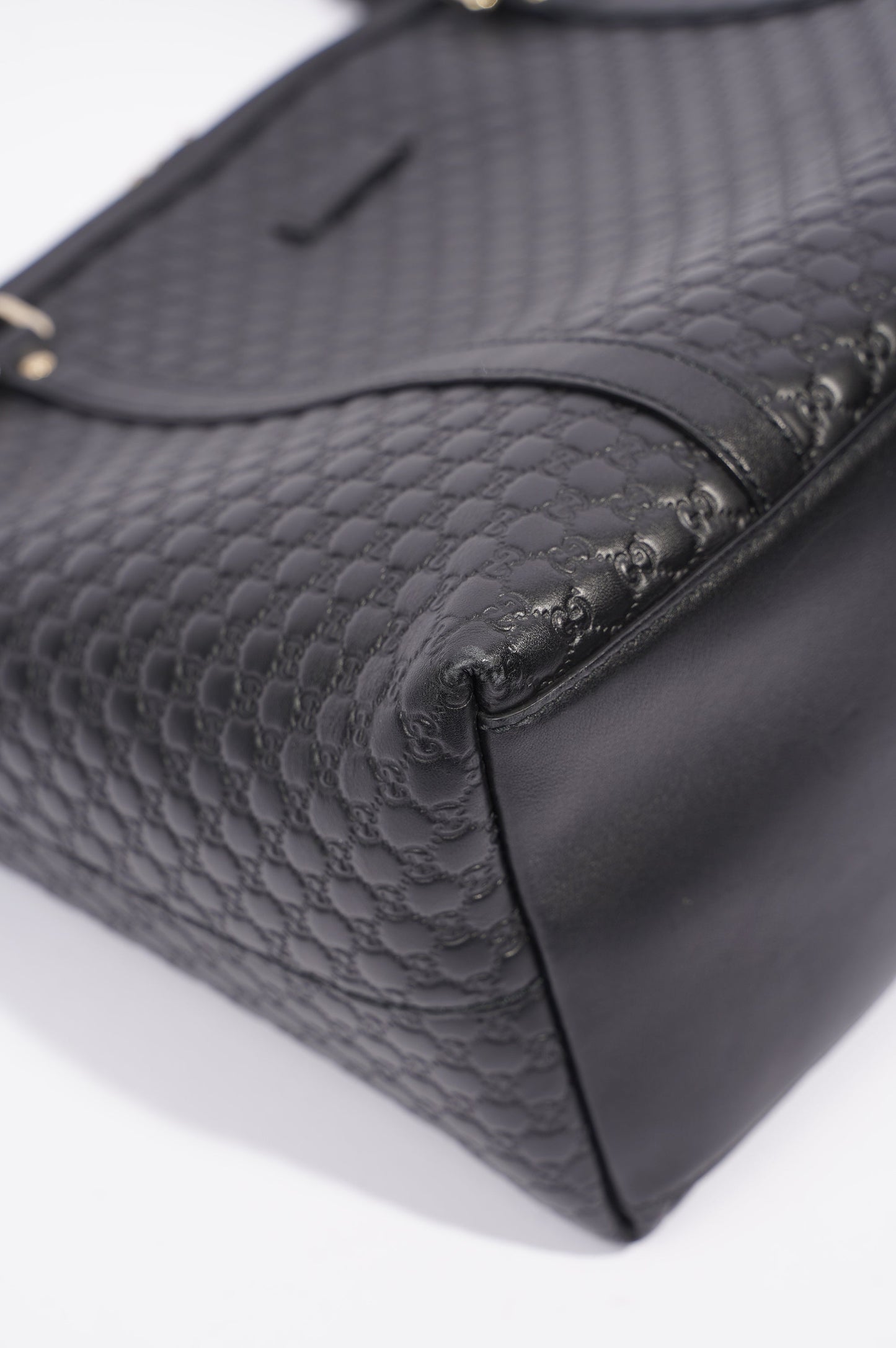 Gucci Womens Two Way Shoulder Bag Black Guccissima