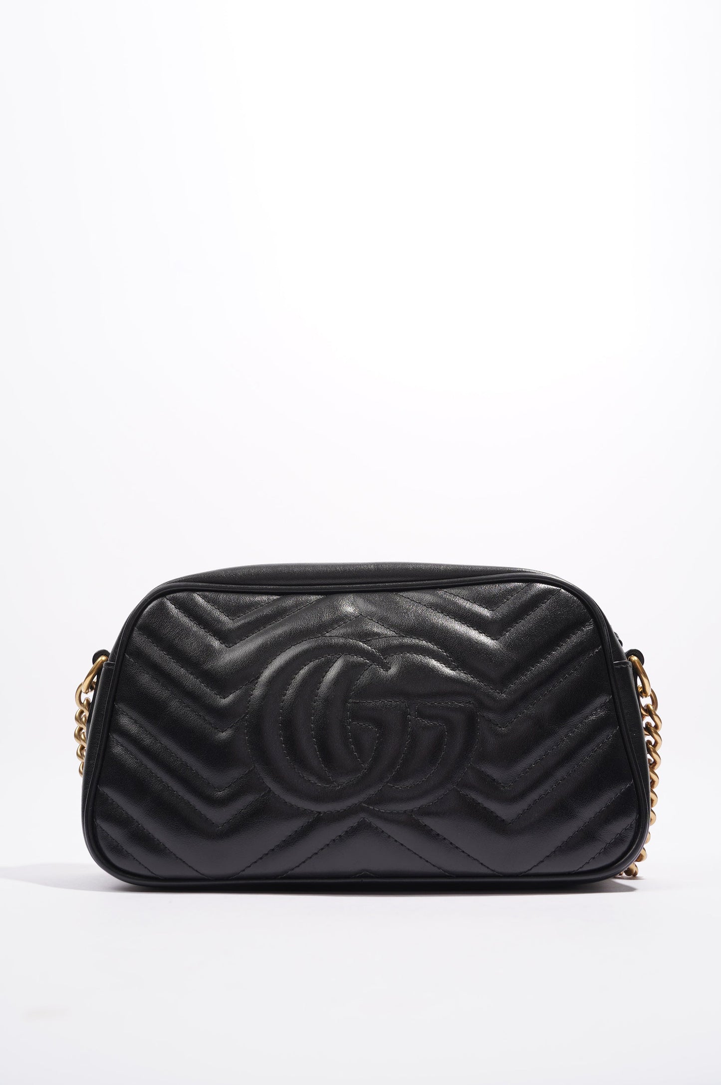 Gucci Womens GG Marmont Bag Black Leather Small