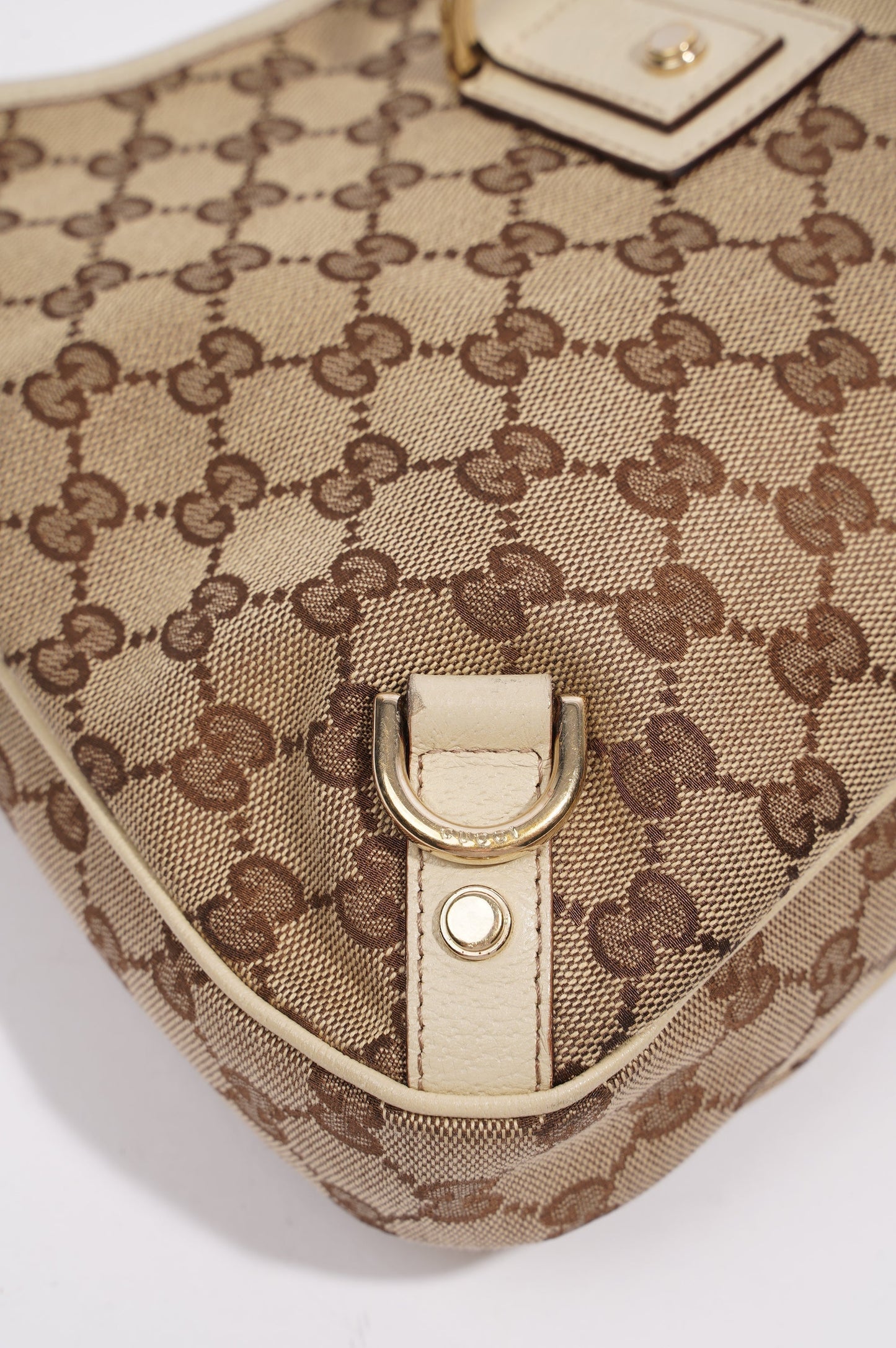 Gucci Hobo Bag Beige Canvas