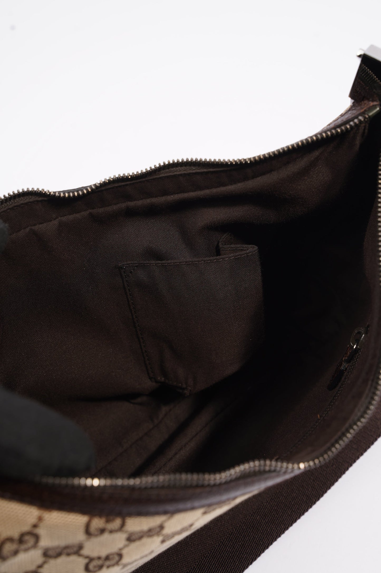 Gucci Canvas Shoulder Bag Beige