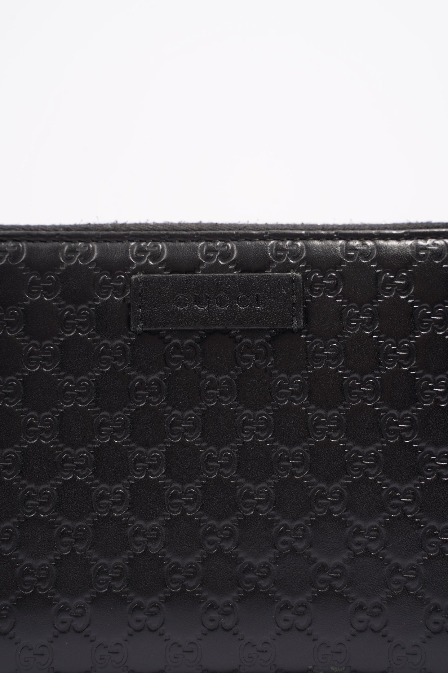 Gucci Womens Microguccissima Leather Zip Wallet Black