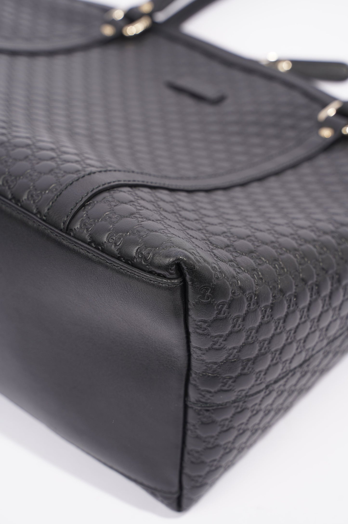 Gucci Womens Two Way Shoulder Bag Black Guccissima