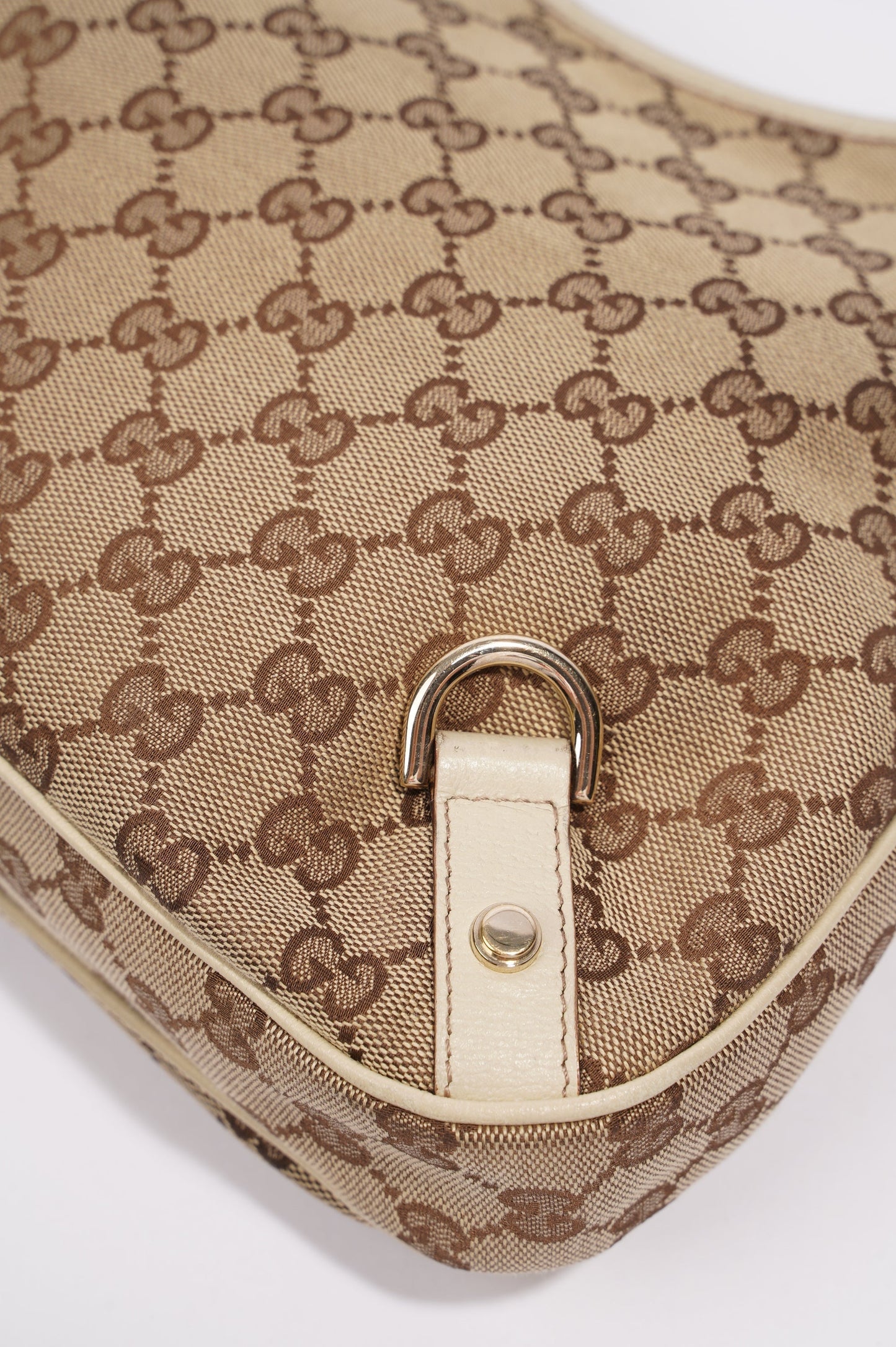 Gucci Hobo Bag Beige Canvas