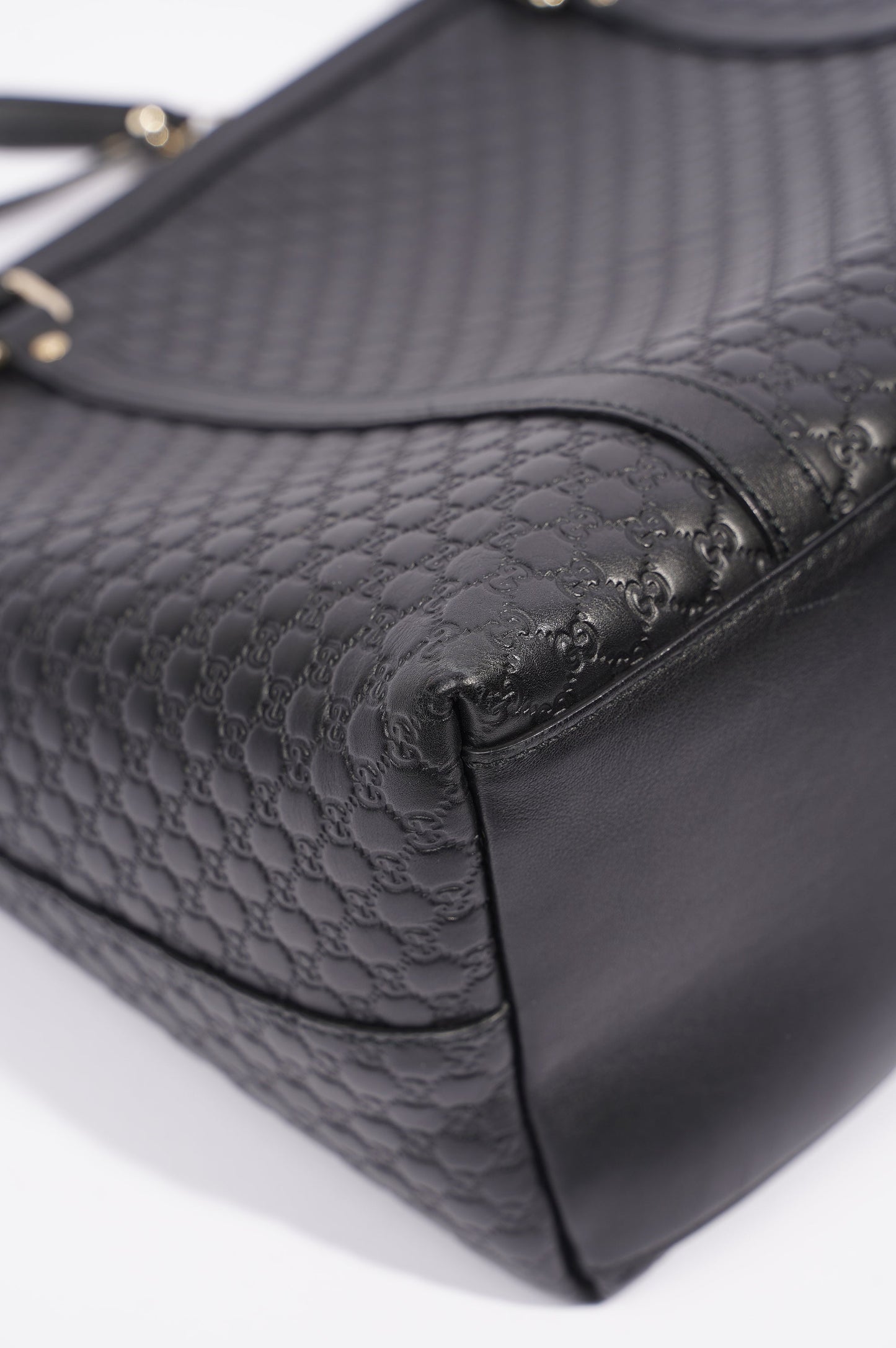 Gucci Womens Two Way Shoulder Bag Black Guccissima
