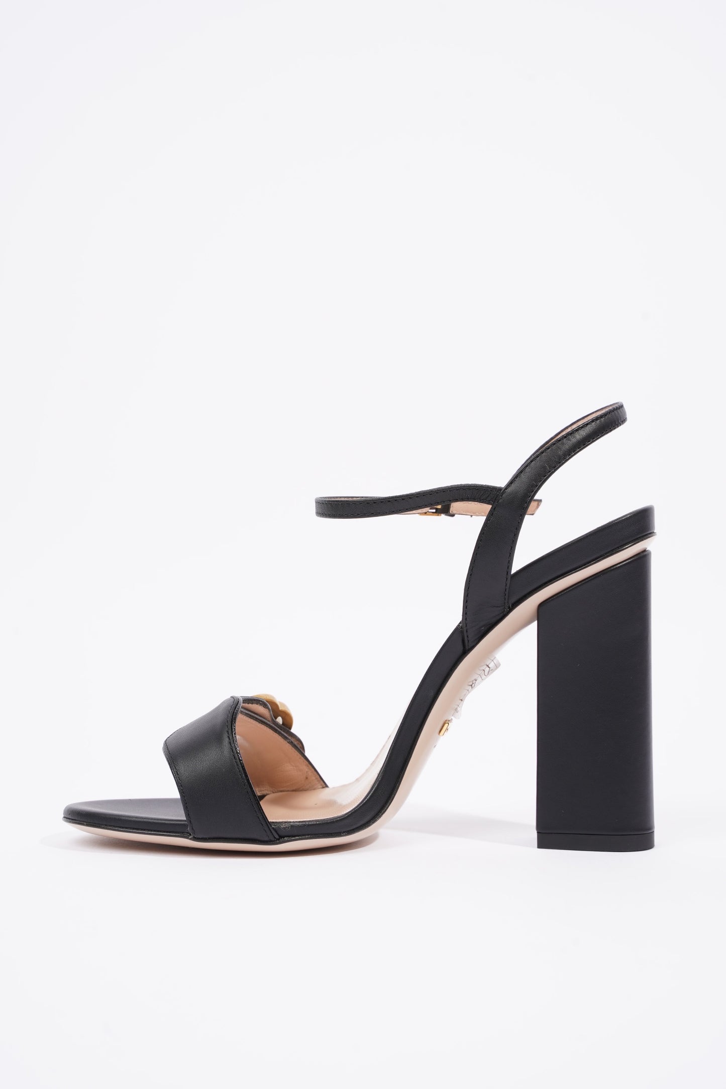 Gucci Womens Marmont Sandal Black / Gold EU 37 / UK 4