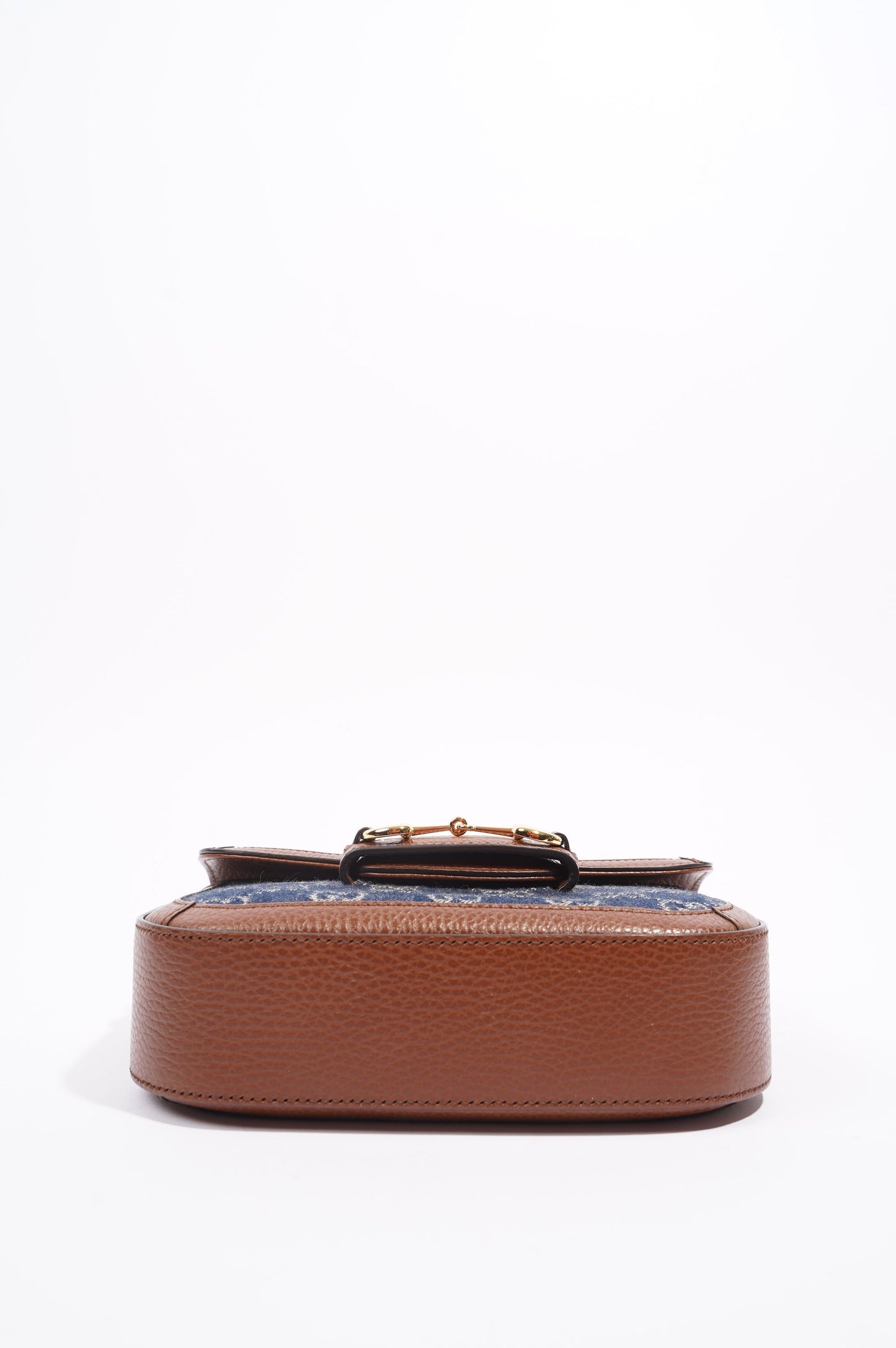 Gucci Womens Horsebit 1955 Mini Bag Demin / Brown