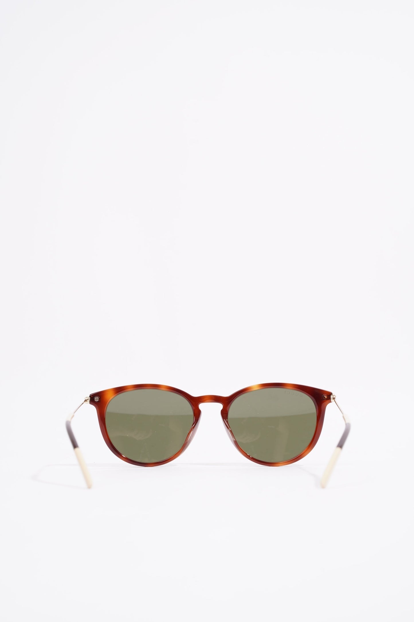 Gucci Womens Round Sunglasses Brown Acetate 145