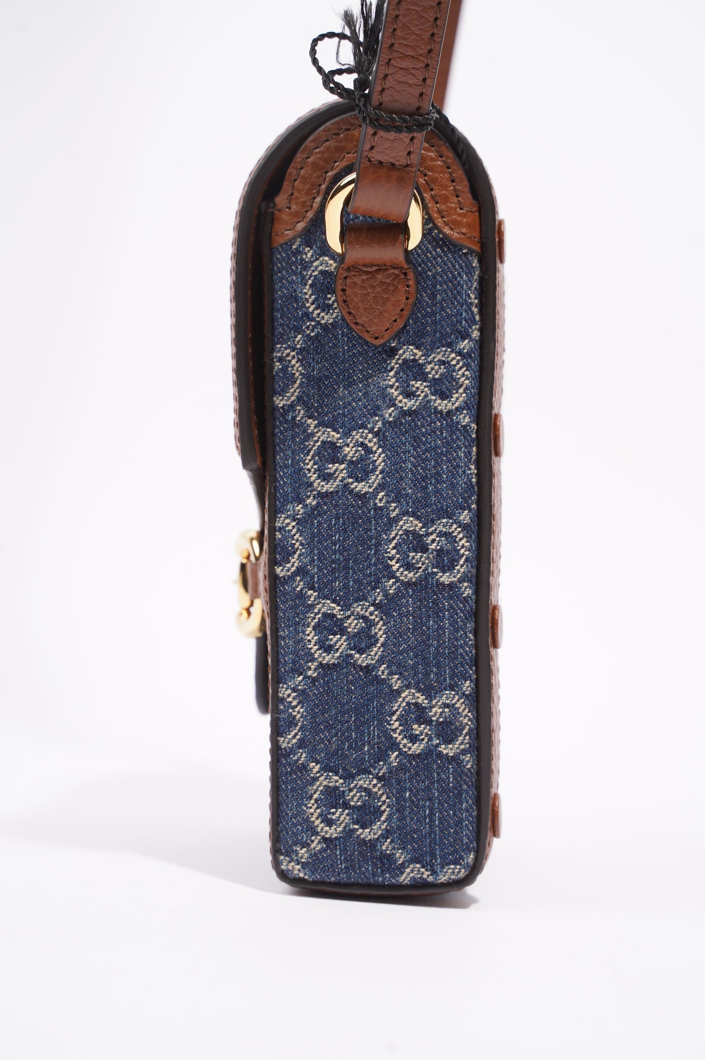 Gucci Horsebit 1955 Mini Bag Denim / Brown