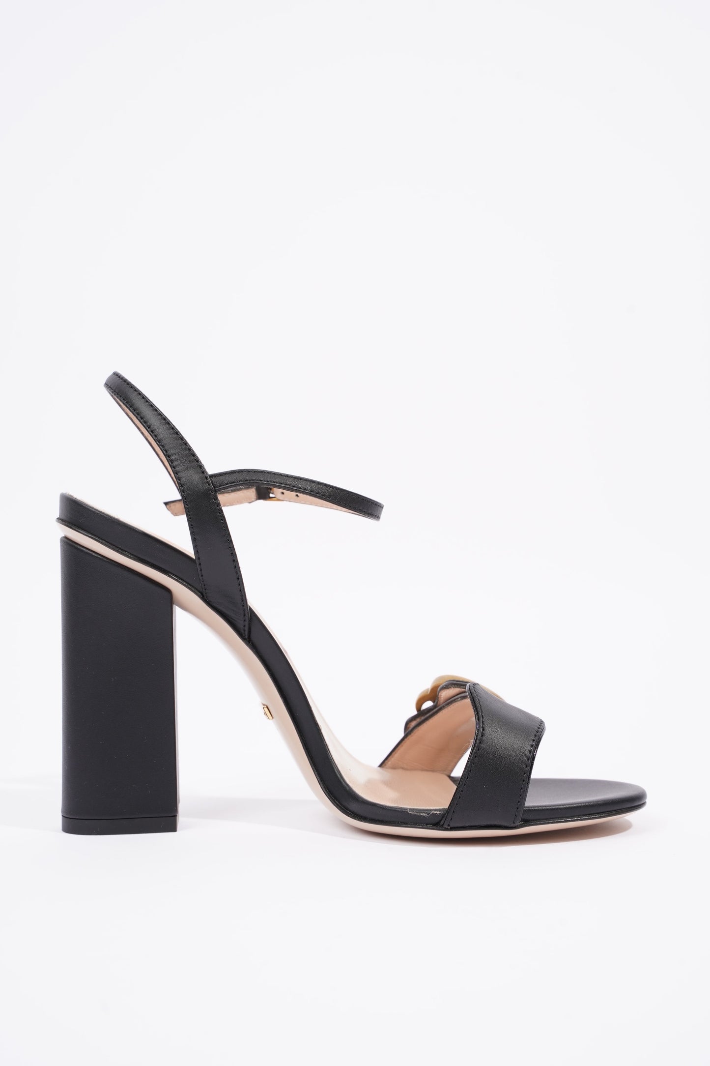 Gucci Womens Marmont Sandal Black / Gold EU 37 / UK 4