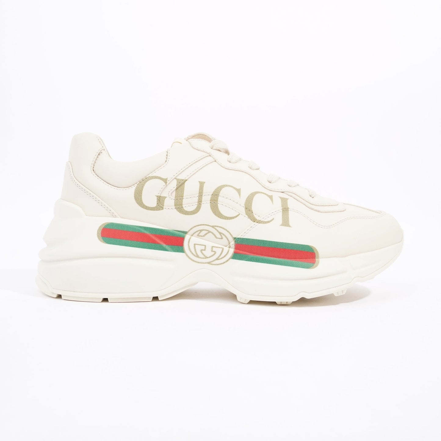 Gucci Womens Rhyton Logo Beige EU 39 / UK 6