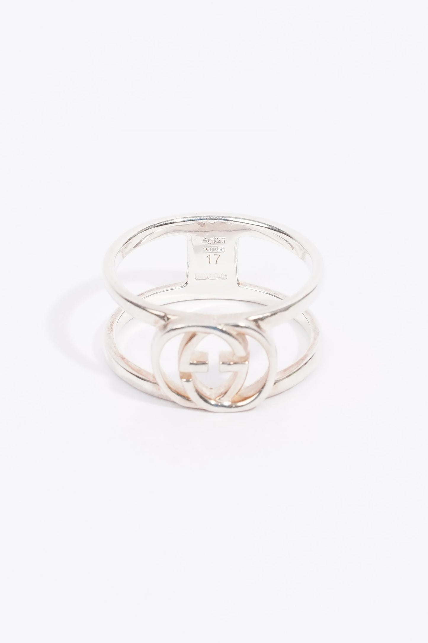 Gucci Double G Ring Silver Silver Sterling 17