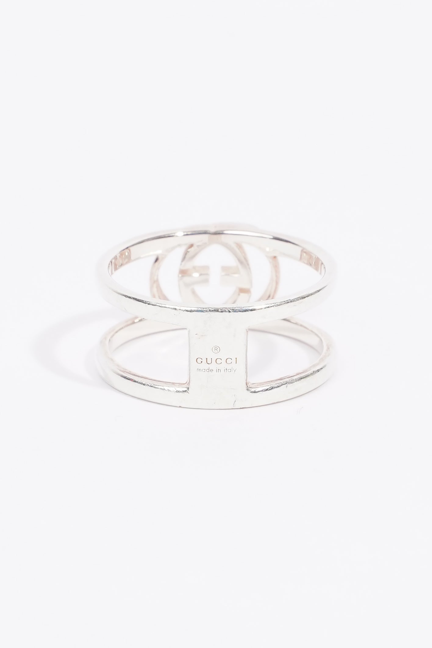 Gucci Double G Ring Silver Silver Sterling 17