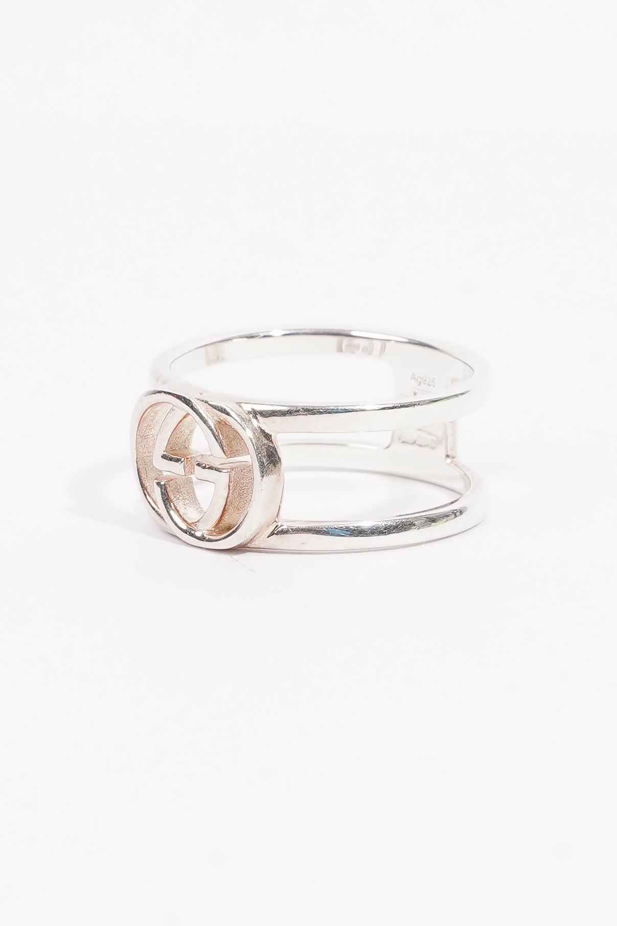 Gucci Double G Ring Silver Silver Sterling 17