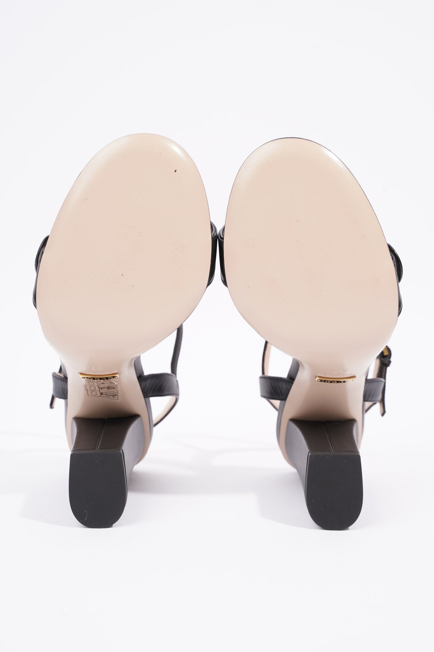 Gucci Womens Marmont Sandal Black / Gold EU 37 / UK 4