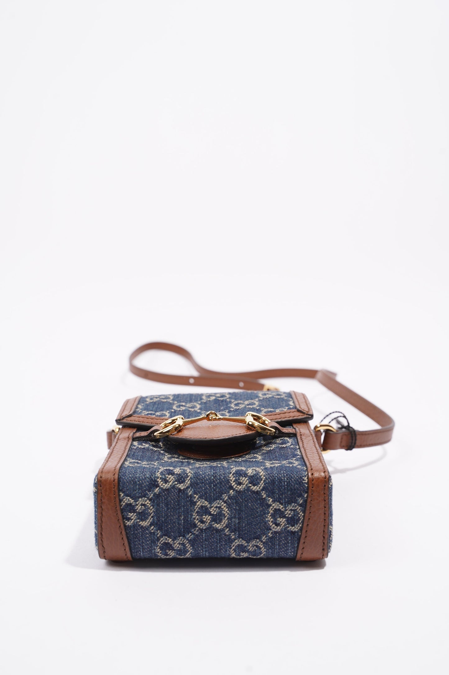 Gucci Horsebit 1955 Mini Bag Denim / Brown