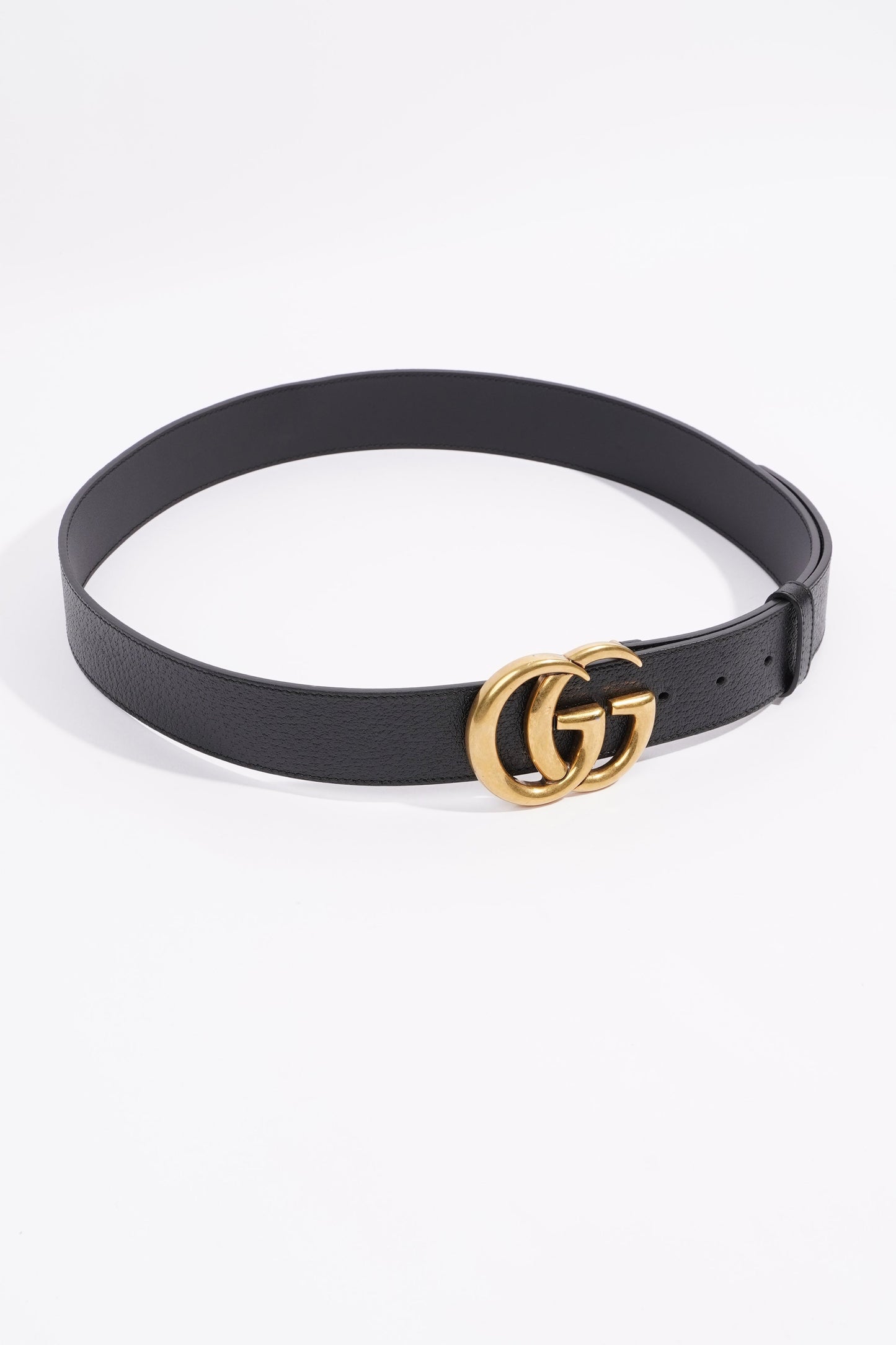 Gucci Womens Marmont GG Belt Black Leather 100 - 40"