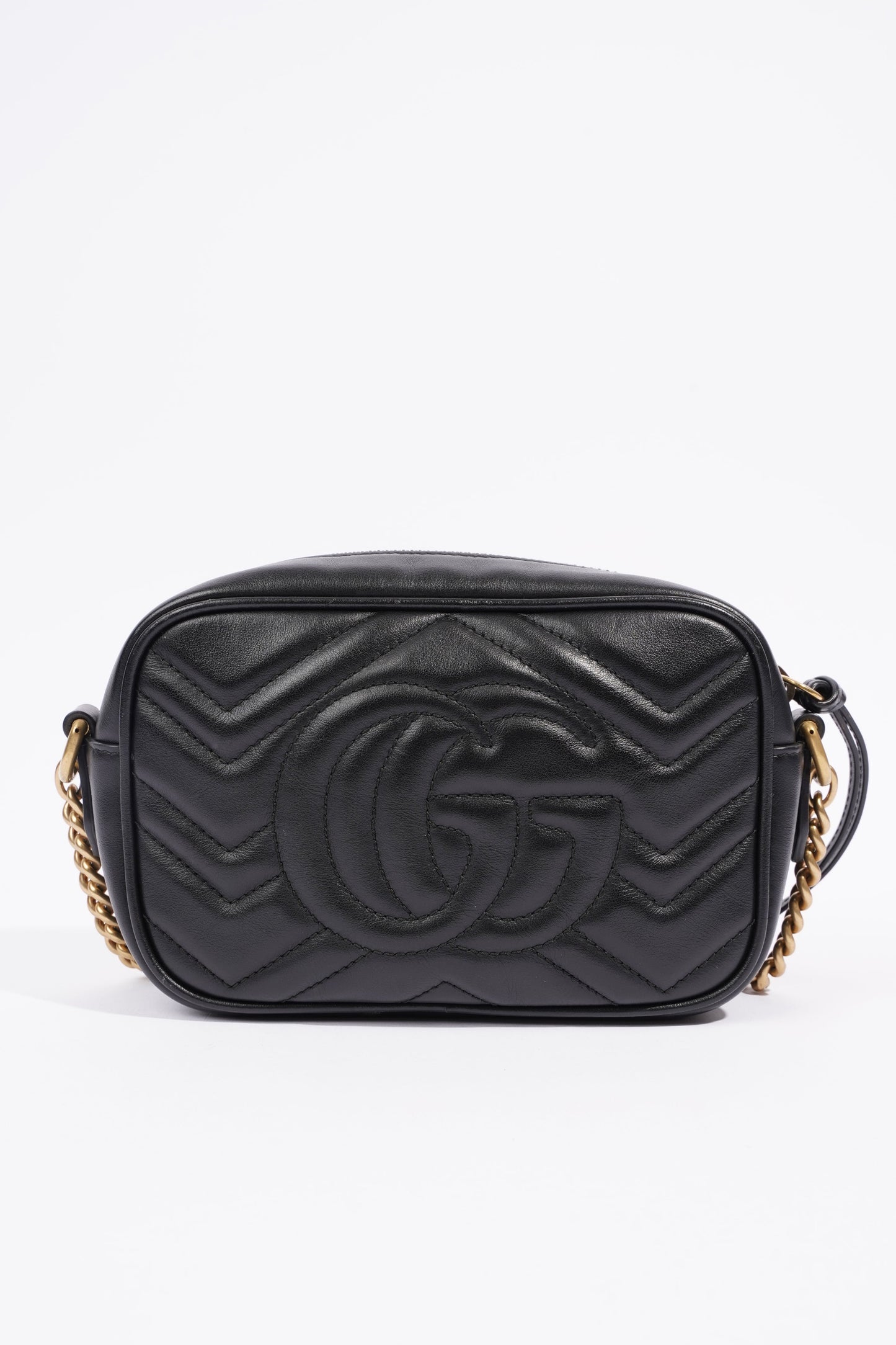 Gucci Marmont Zip Black Leather Mini