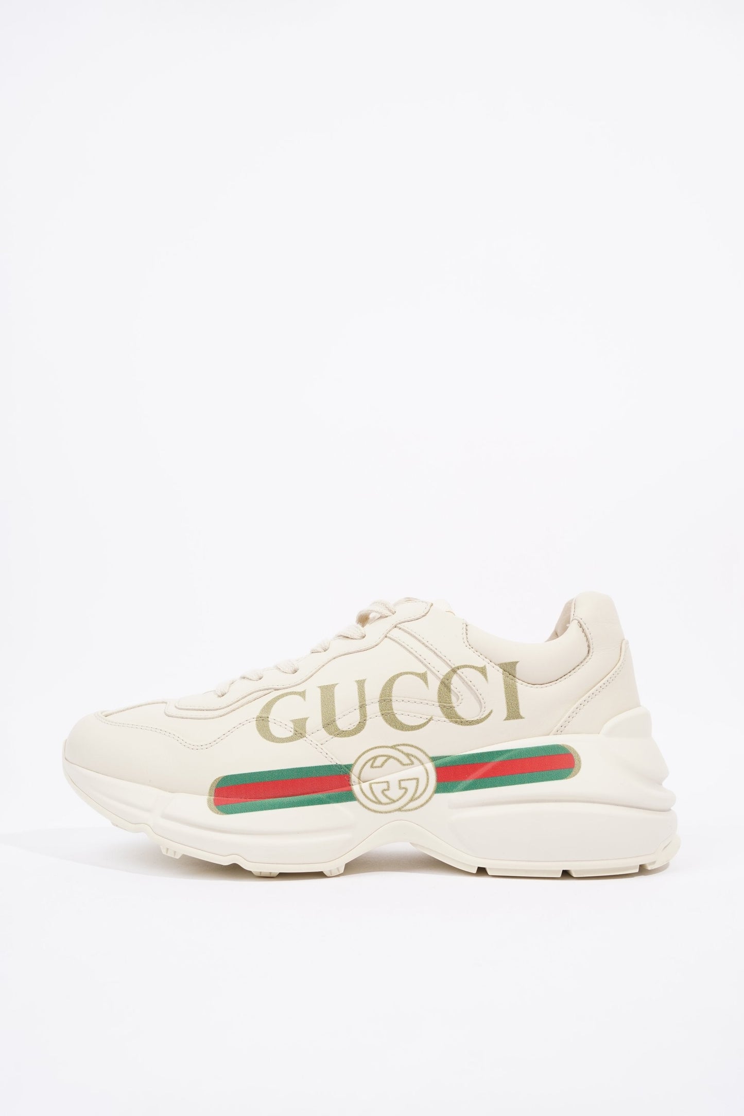 Gucci Womens Rhyton Logo Beige EU 39 / UK 6